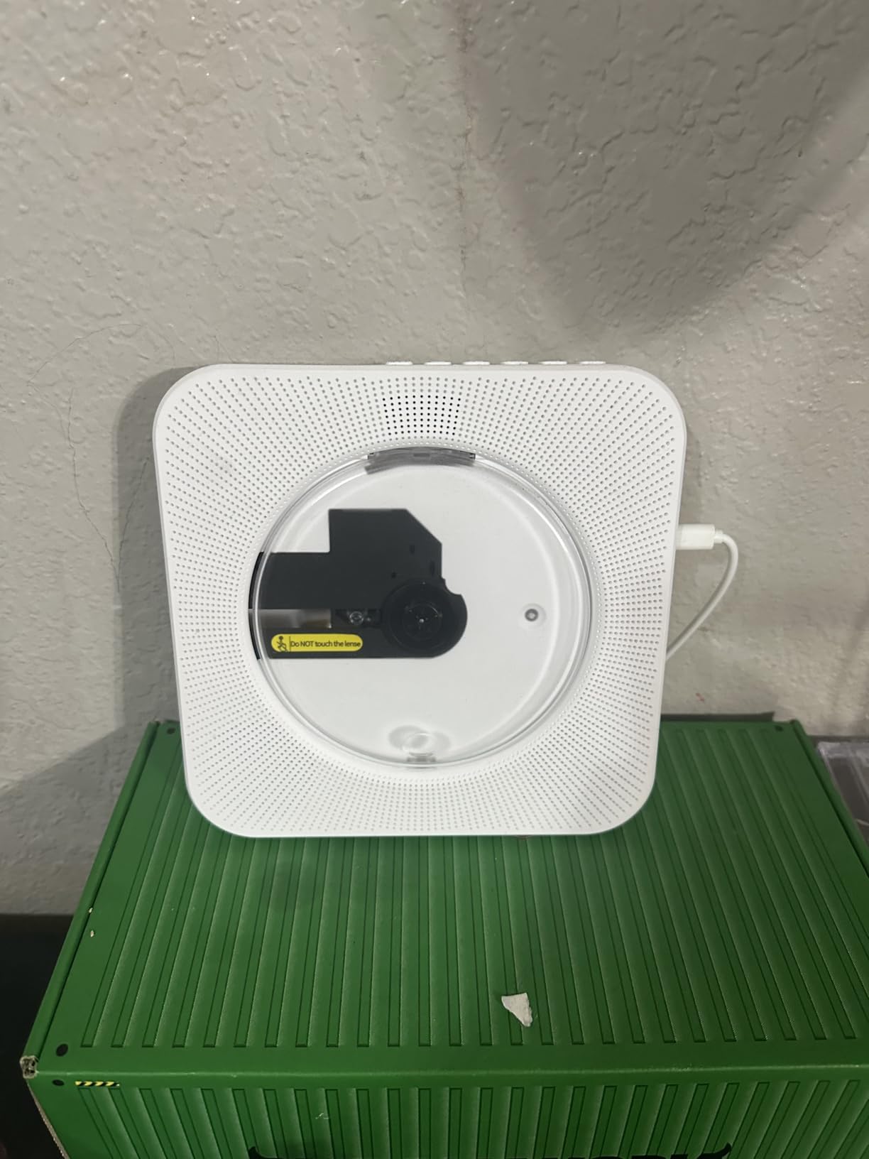 Gueray CD Player Portable Bluetooth Desktop CD Player for Home with Timer Built-in HiFi Speakers with LCD Screen Display Boombox FM Radio USB Type-c (White) customer photo 2