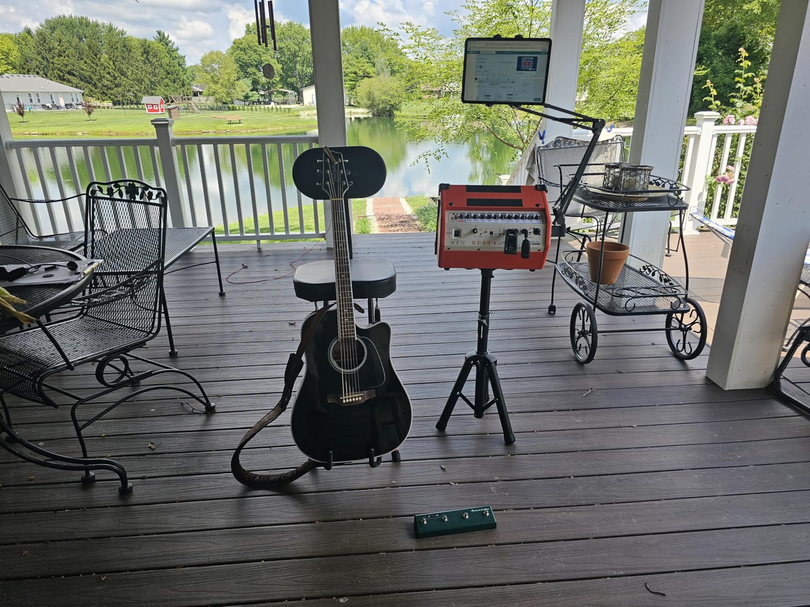 Coolmusic BP80 Battery Powered Acoustic Guitar Amplifier- Portable Bluetooth Speaker 100W, 6 Inputs,3 Band EQ,Black(3-Year Warranty) Customer Review Coolmusic BP80 Battery Powered Acoustic Guitar Amplifier- Portable Bluetooth Speaker 100W, 6 Inputs,3 Band EQ,Black(3-Year Warranty) - Customer Photo 1