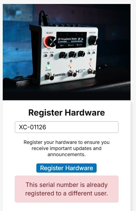Eventide H90 Harmonizer Premier Multi-FX Pedal Customer Review Eventide H90 Harmonizer Premier Multi-FX Pedal - Customer Photo 2