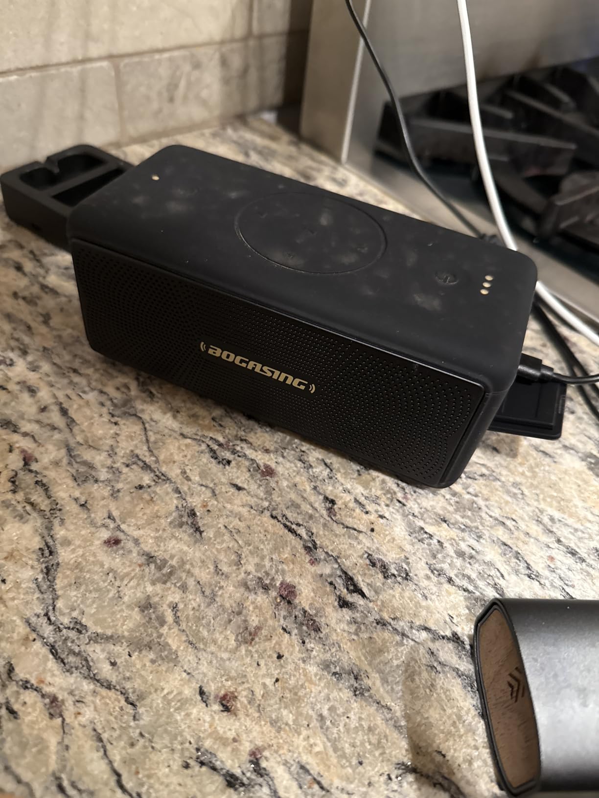 BOGASING Bluetooth Speakers, M5 Portable Wireless Speaker with 40W Loud Stereo Sound & Punchy Bass, 30H Playtime, IPX7 Waterproof, Bluetooth 5.3, EQ, TWS, TF-Card, AUX, USB, for Outdoor Home (Black) Customer Review BOGASING Bluetooth Speakers, M5 Portable Wireless Speaker with 40W Loud Stereo Sound & Punchy Bass, 30H Playtime, IPX7 Waterproof, Bluetooth 5.3, EQ, TWS, TF-Card, AUX, USB, for Outdoor Home (Black) - Customer Photo 2