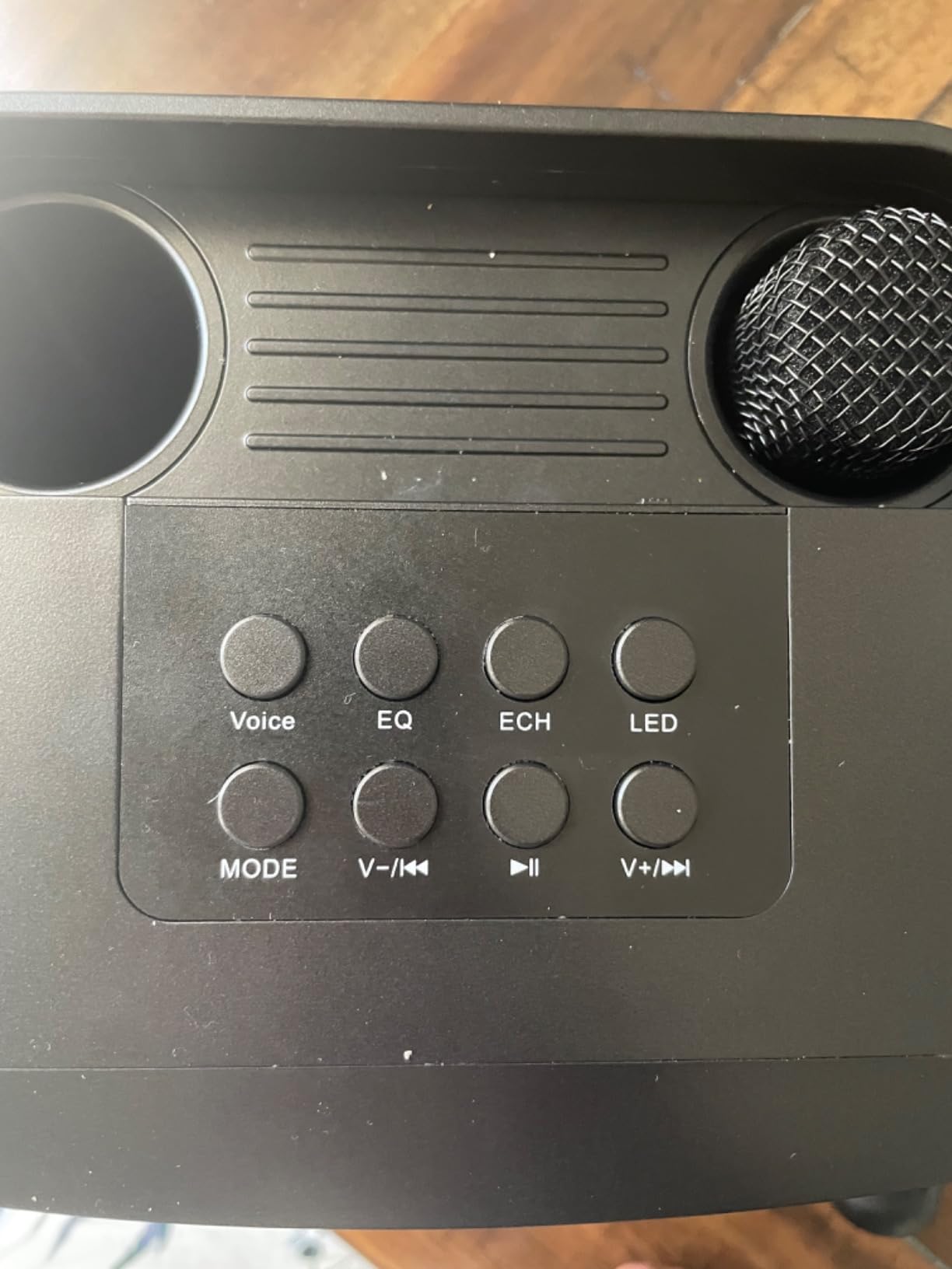 Verkstar Karaoke Machine, Portable Karaoke Speaker with 2 Wireless Microphones Storage Hole, Bluetooth PA System for Adults Kids with LED Lights, Home Party Gift for Girls Boys - Customer Photo 2