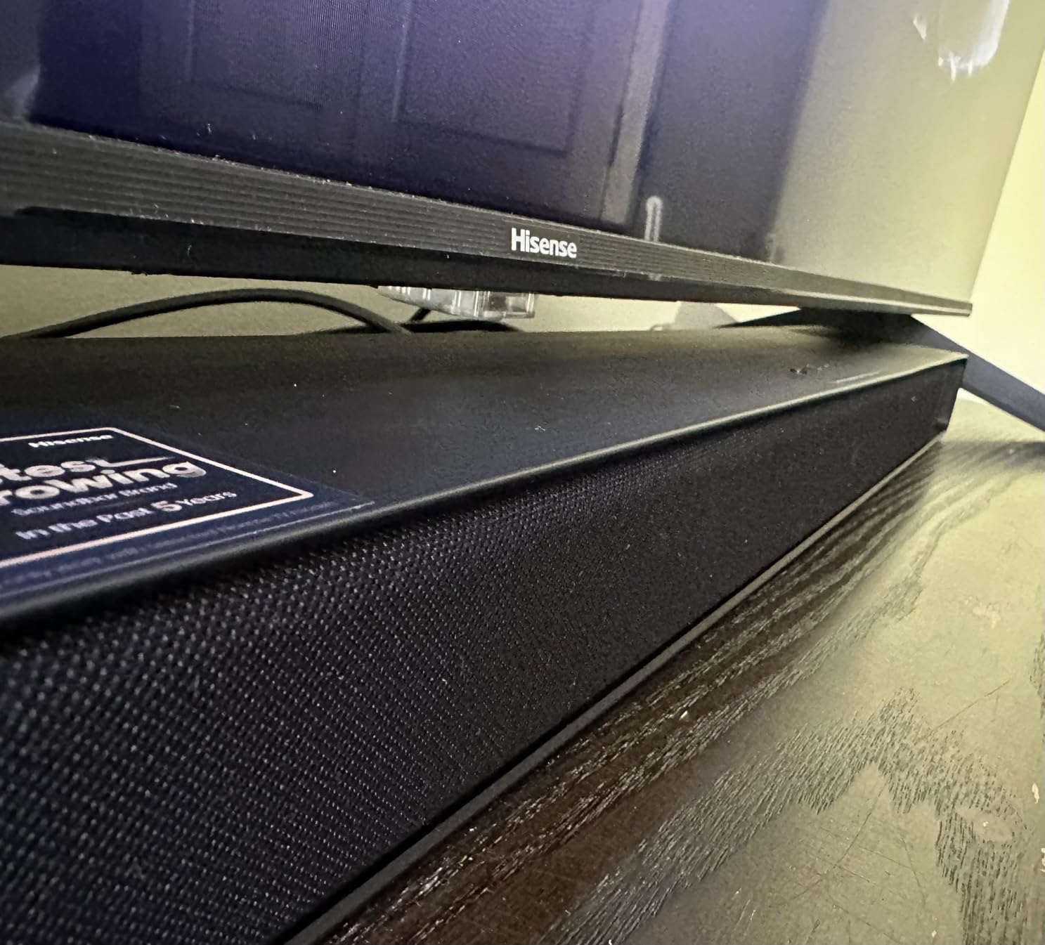 Hisense HS2100 2.1ch Soundbar with Wireless Subwoofer, Dolby Audio, DTS Virtual:X, HDMI ARC, Bluetooth 5.3, Remote Control, 6 EQ Modes customer photo 1