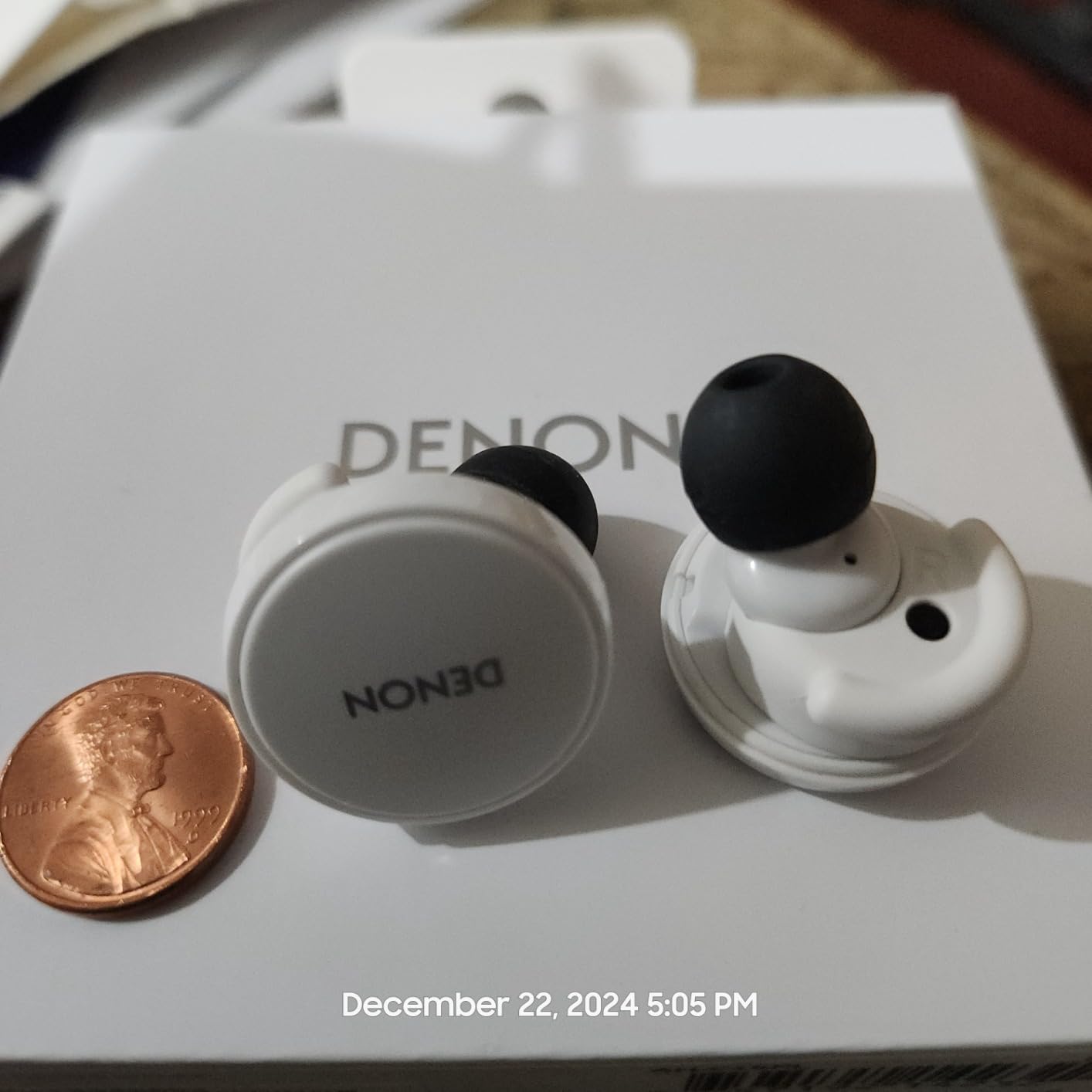 Denon PerL True Wireless Earbuds - Active Noise Cancelling, Bluetooth, Personalized Sound with Masimo Adaptive Acoustic Technology, 24-Hr Battery Life, Wireless Charging, Black Customer Review Denon PerL True Wireless Earbuds - Active Noise Cancelling, Bluetooth, Personalized Sound with Masimo Adaptive Acoustic Technology, 24-Hr Battery Life, Wireless Charging, Black - Customer Photo 1