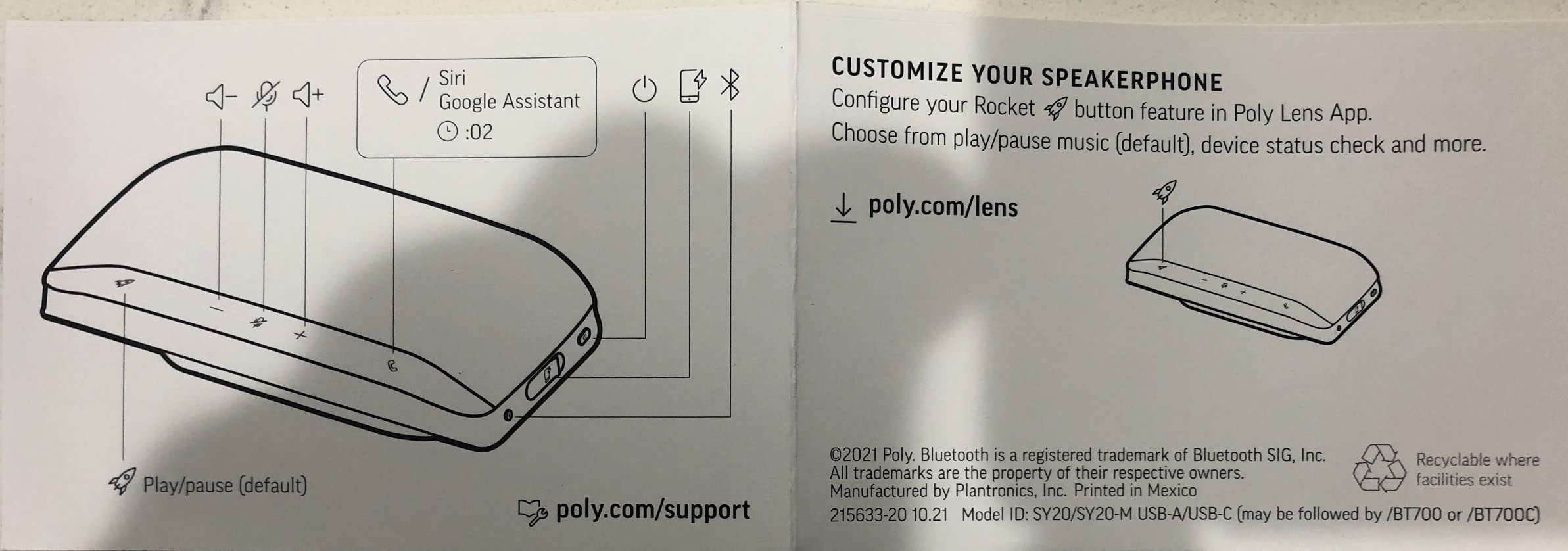 Poly Sync 20 USB-C Personal Portable Smart Speakerphone (Plantronics) – Noise/Echo Reduction -Works w/Teams, Zoom, PC, Mac, Mobile – Amazon Exclusive Customer Review Poly Sync 20 USB-C Personal Portable Smart Speakerphone (Plantronics) – Noise/Echo Reduction -Works w/Teams, Zoom, PC, Mac, Mobile – Amazon Exclusive - Customer Photo 2