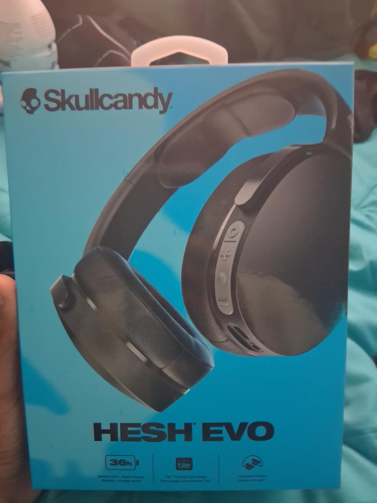 Skullcandy Hesh Evo Wireless Over-Ear Bluetooth Headphones with Extra USB-C Charging Cable, Noise Isolating, 36 Hours Battery, Foldable Lightweight Design, Microphone for iPhone Android - True Black Customer Review Skullcandy Hesh Evo Wireless Over-Ear Bluetooth Headphones with Extra USB-C Charging Cable, Noise Isolating, 36 Hours Battery, Foldable Lightweight Design, Microphone for iPhone Android - True Black - Customer Photo 1