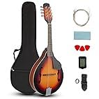 Ktaxon A-Style Mandolin Instrument Kit, 8 Strings Acoustic Mahogany Wood Mandolins Musical with Tuner, Thickened Gig Bag, Shoulder Strap, Picks for Beginners (Red Sunburst) - Customer Photo 1