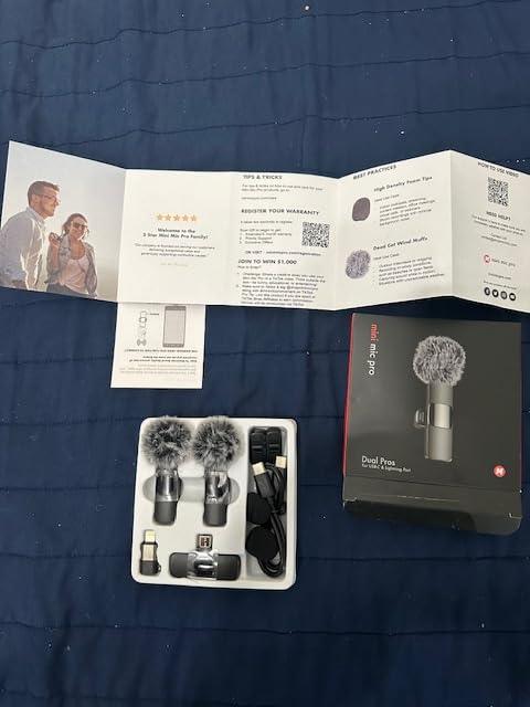 Mini Mic Pro (Latest Model) - Wireless Mini Microphone for iPhone, iPad, Android - 2 Pack Lavalier Microphone for Video Recording - iPhone Mic Crystal Clear Recording with USB-C for Content Creators customer photo 1