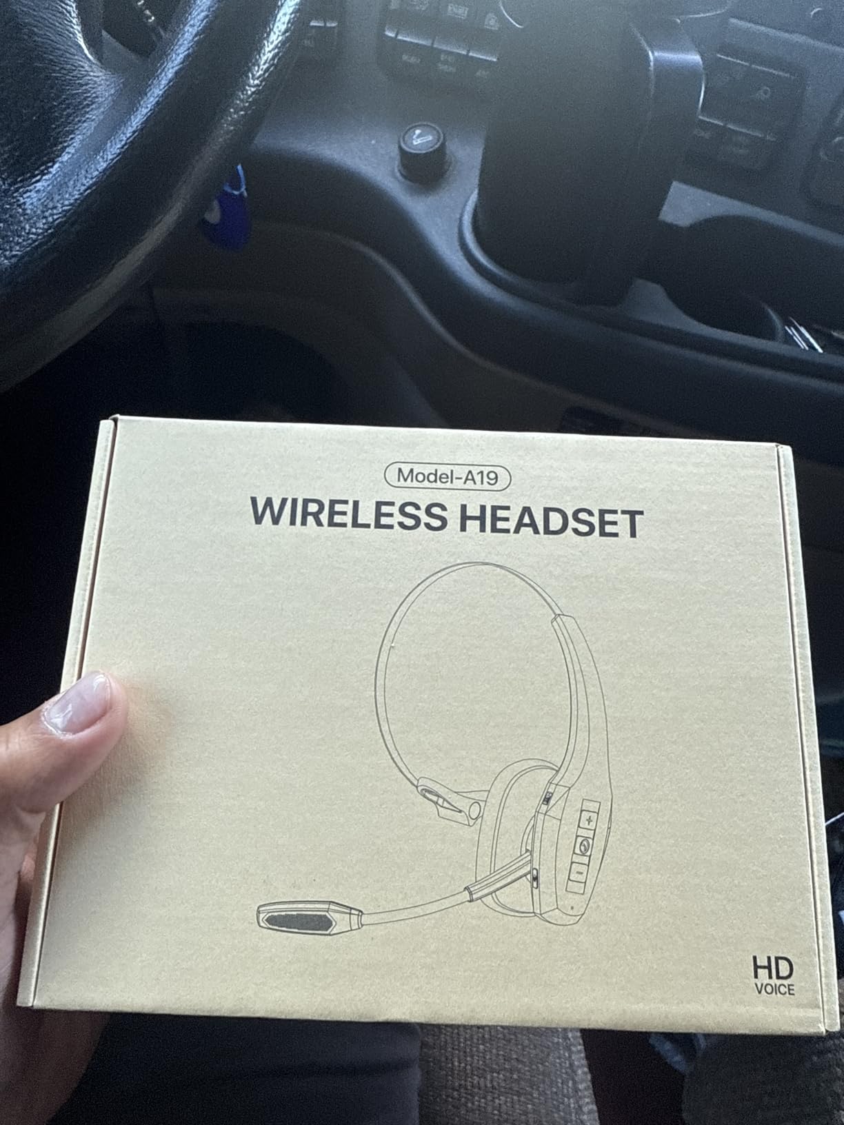 Trucker Bluetooth Headset, Wireless Headset with Mic, Bluetooth Headsets with Dual Noise Cancelling Microphone & Mute Button, 55Hrs Working Time PC Headsets for Cell Phones, Computer, Truck Driver Customer Review Trucker Bluetooth Headset, Wireless Headset with Mic, Bluetooth Headsets with Dual Noise Cancelling Microphone & Mute Button, 55Hrs Working Time PC Headsets for Cell Phones, Computer, Truck Driver - Customer Photo 1