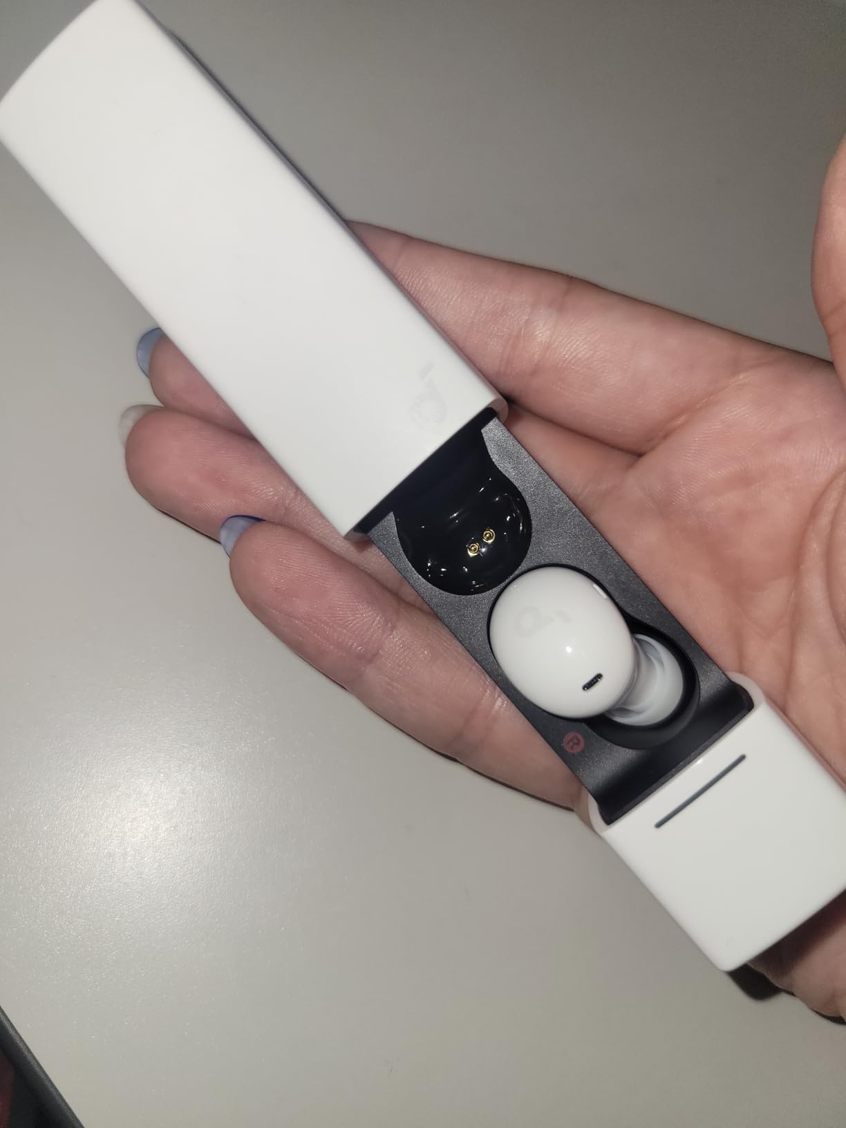 Soundcore A30i by Anker, Smart Noise Cancelling Earbuds, Lipstick-Shaped Stylish Design, Tiny, Lightweight Comfort, Clear Sound, IP54, 15H Playtime in ANC Mode, Wireless Earbuds, Bluetooth 5.4 Customer Review Soundcore A30i by Anker, Smart Noise Cancelling Earbuds, Lipstick-Shaped Stylish Design, Tiny, Lightweight Comfort, Clear Sound, IP54, 15H Playtime in ANC Mode, Wireless Earbuds, Bluetooth 5.4 - Customer Photo 1