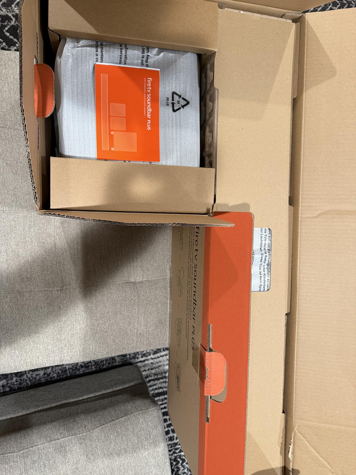 Amazon Fire TV Soundbar Plus with subwoofer and surround sound speakers (newest model), 5.1 channel, Dolby Atmos, clear dialogue Customer Review Amazon Fire TV Soundbar Plus with subwoofer and surround sound speakers (newest model), 5.1 channel, Dolby Atmos, clear dialogue - Customer Photo 1