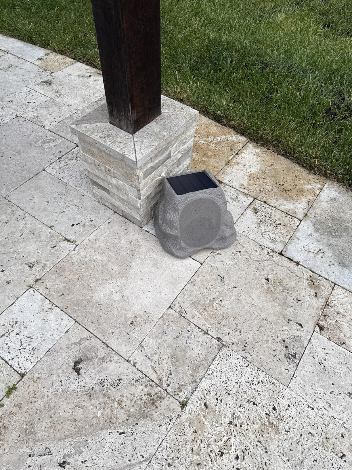 Victrola Rock Speaker Connect, Stone, Wireless Outdoor with Bluetooth 5.3, 22-Hour Battery Life, with Solar Charging, Link Up to 20 Rock Speakers, IP65 Water & Dust Resistant Customer Review Victrola Rock Speaker Connect, Stone, Wireless Outdoor with Bluetooth 5.3, 22-Hour Battery Life, with Solar Charging, Link Up to 20 Rock Speakers, IP65 Water & Dust Resistant - Customer Photo 2
