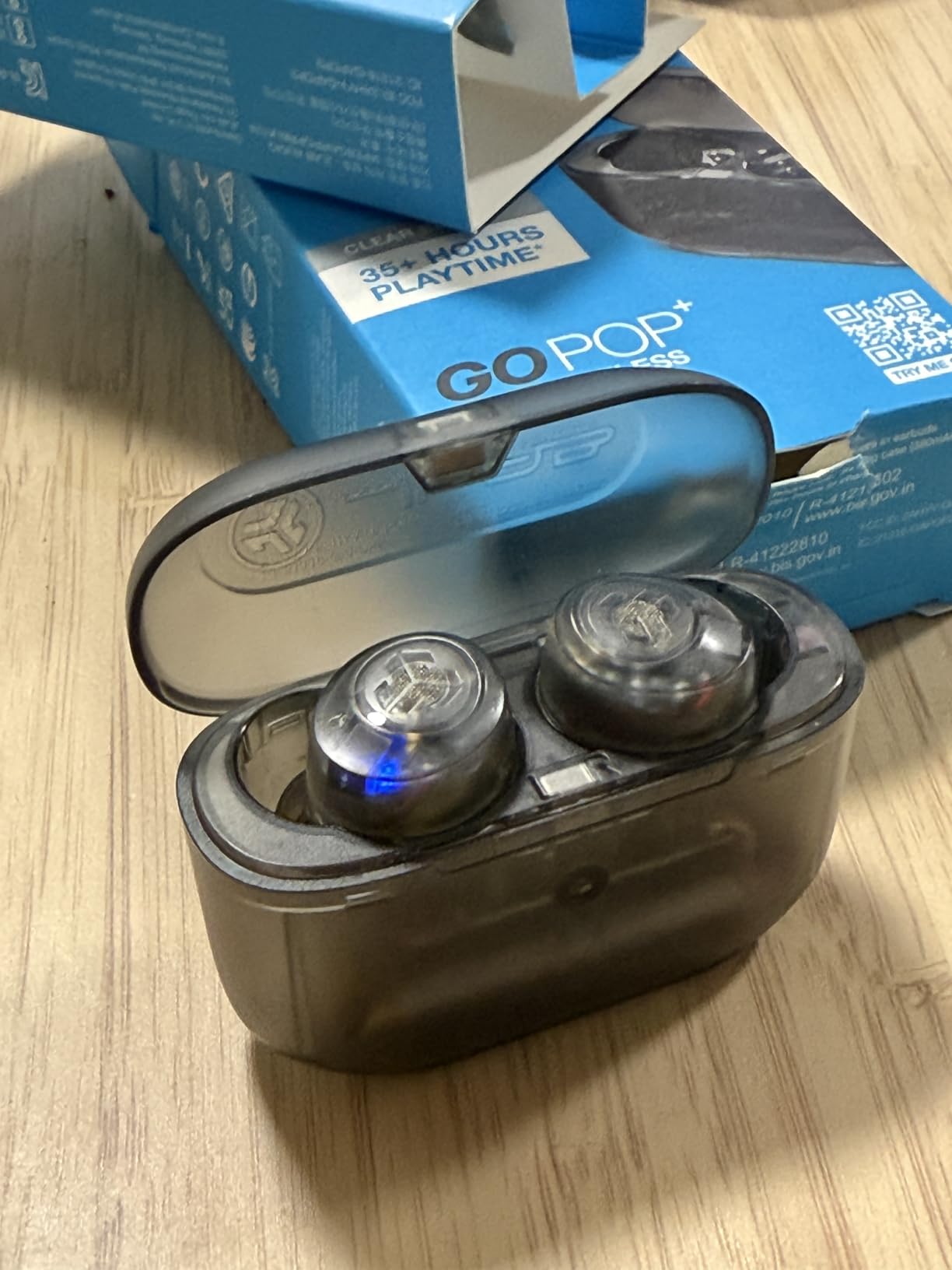 JLab Go Air Pop+ Tones True Wireless Earbuds, in Ear Headphones, Bluetooth Earphones, 35H Playtime Ear Buds, Bluetooth Earbuds with Microphone, USB-C Charging Case, Dual Connect, EQ3 Sound, (1615 C) Customer Review JLab Go Air Pop+ Tones True Wireless Earbuds, in Ear Headphones, Bluetooth Earphones, 35H Playtime Ear Buds, Bluetooth Earbuds with Microphone, USB-C Charging Case, Dual Connect, EQ3 Sound, (1615 C) - Customer Photo 1