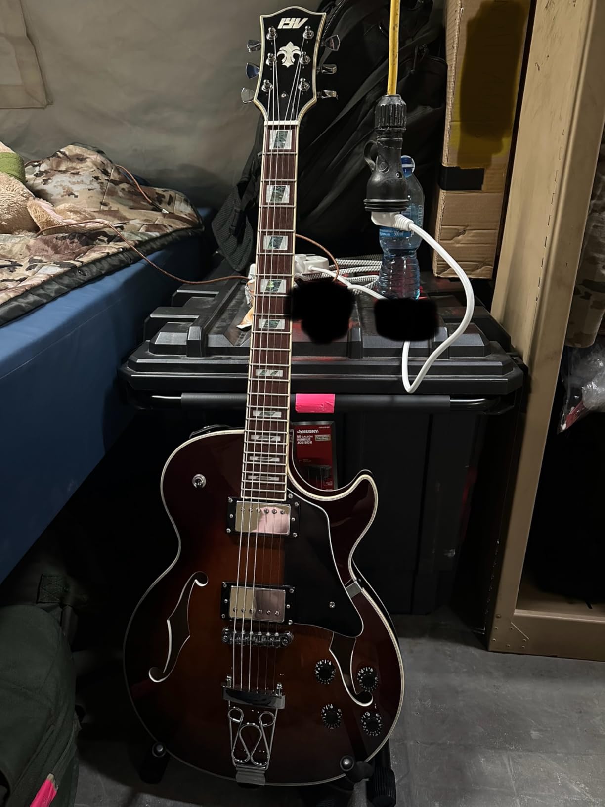 IYV-IJZ-300A TSB Jazz Solid hollow-Body Electric Guitar, Tobacco Sunburst - Customer Photo 1