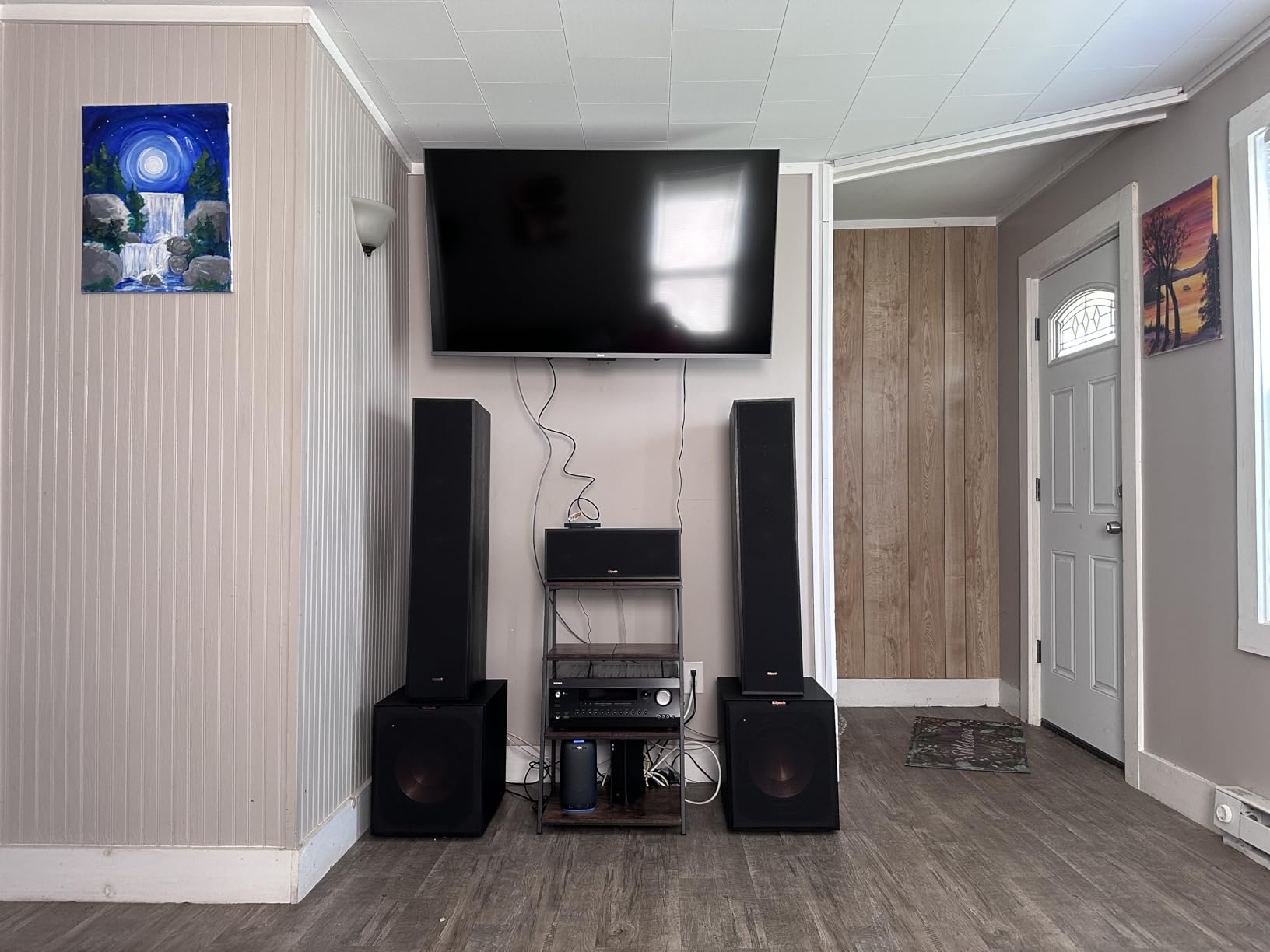 Klipsch Reference 5.2 Home Theater System, Bundle 2X R-625FA Floorstanding 2X R-12SW Subwoofer, R-52C Center, R-41M Bookshelf Speakers, and Denon AVR-S970H 7.2-Channel 8K Network AV Receiver - Customer Photo 1