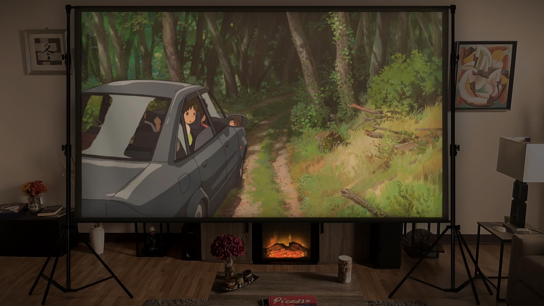 [1500 ANSI/Auto Focus/Built-in APPs] Outdoor-Projector-4K with Wifi6 and Bluetooth, Smart TV OS & DoIby, Portable Projector with Netflix/YouTube/PrimeVideo, ONOAYO 1080P Proyector with 300 ''Display - Customer Photo 2