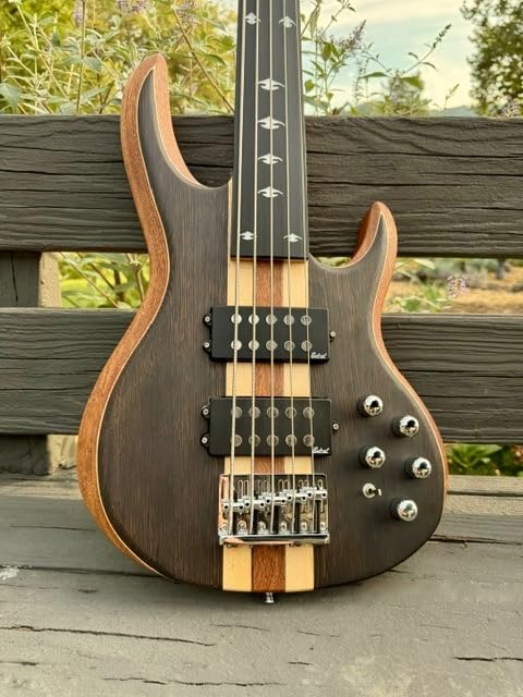 TARIO Fretless 5 string electric bass Guitar Millettia Laurentii Top Okoume body composite ebony fingerboard Customer Review TARIO Fretless 5 string electric bass Guitar Millettia Laurentii Top Okoume body composite ebony fingerboard - Customer Photo 1