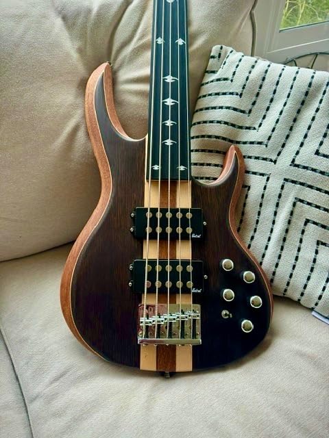 TARIO Fretless 5 string electric bass Guitar Millettia Laurentii Top Okoume body composite ebony fingerboard Customer Review TARIO Fretless 5 string electric bass Guitar Millettia Laurentii Top Okoume body composite ebony fingerboard - Customer Photo 2