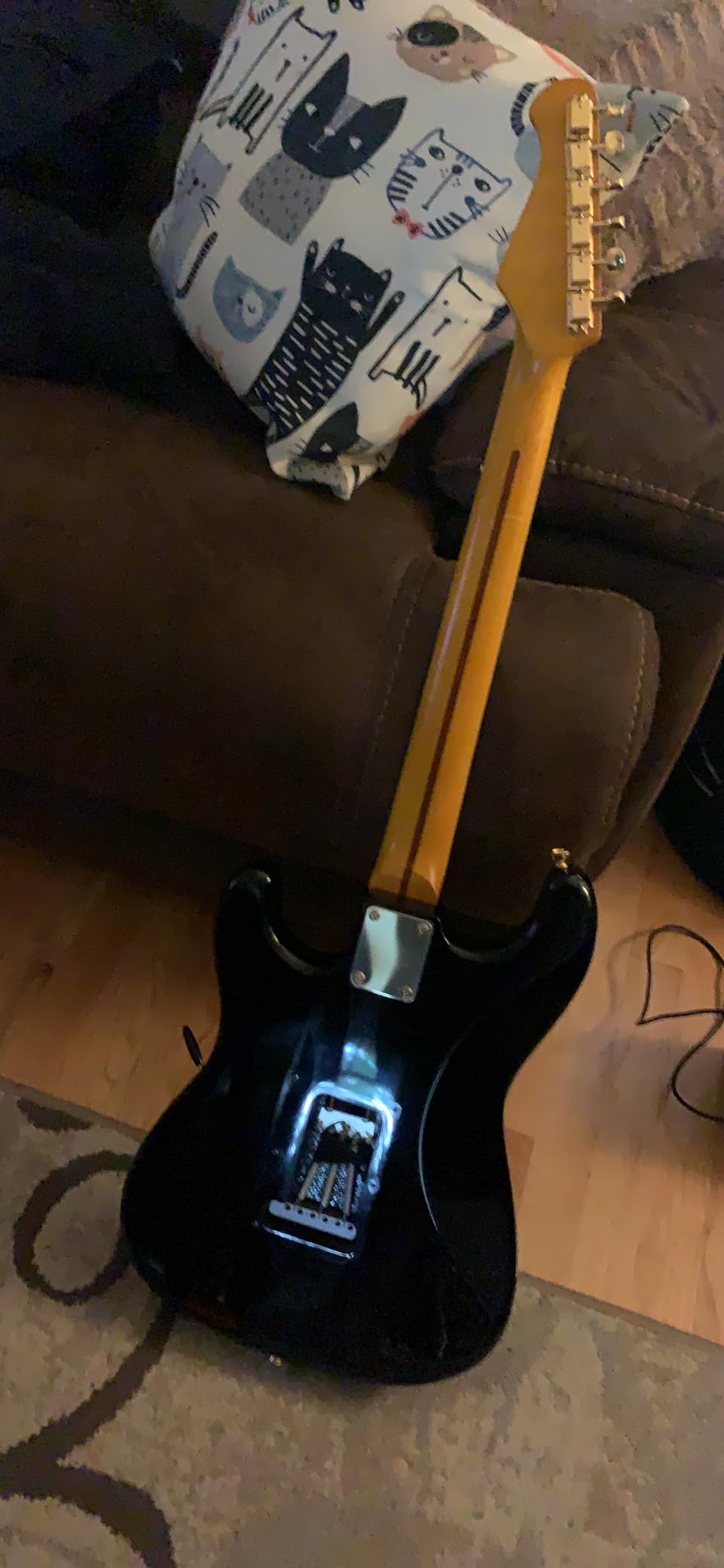 Donner 7 String Electric Guitar, 39 Inch DST-550 Solid Double-cut Poplar Body with 7 Tone-switching Options & Tremolo Bridge, White - Customer Photo 1