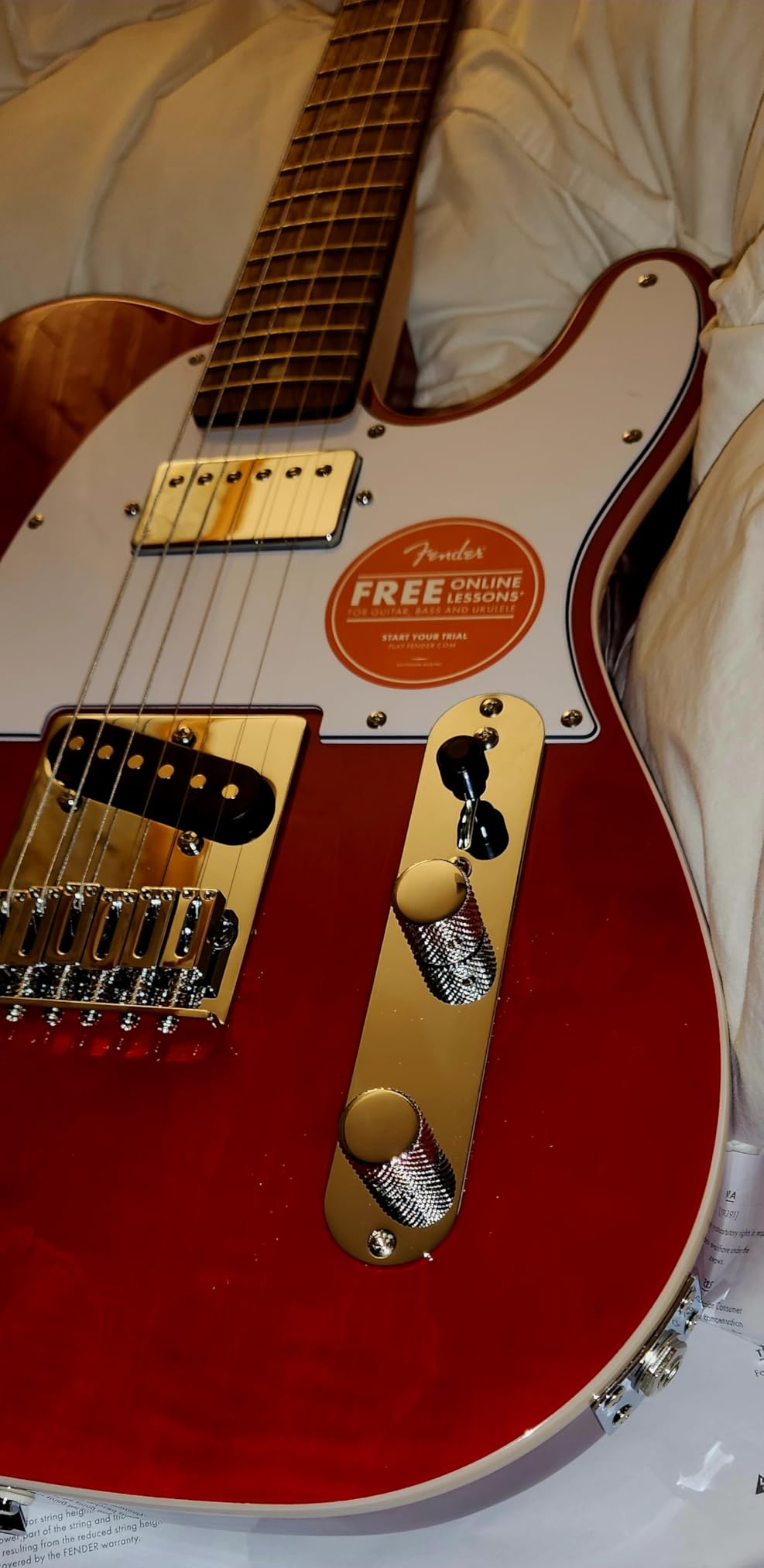 Affinity Series Telecaster FMT SH, Laurel Fingerboard, White Pickguard, Crimson Red Transparent Customer Review Affinity Series Telecaster FMT SH, Laurel Fingerboard, White Pickguard, Crimson Red Transparent - Customer Photo 1