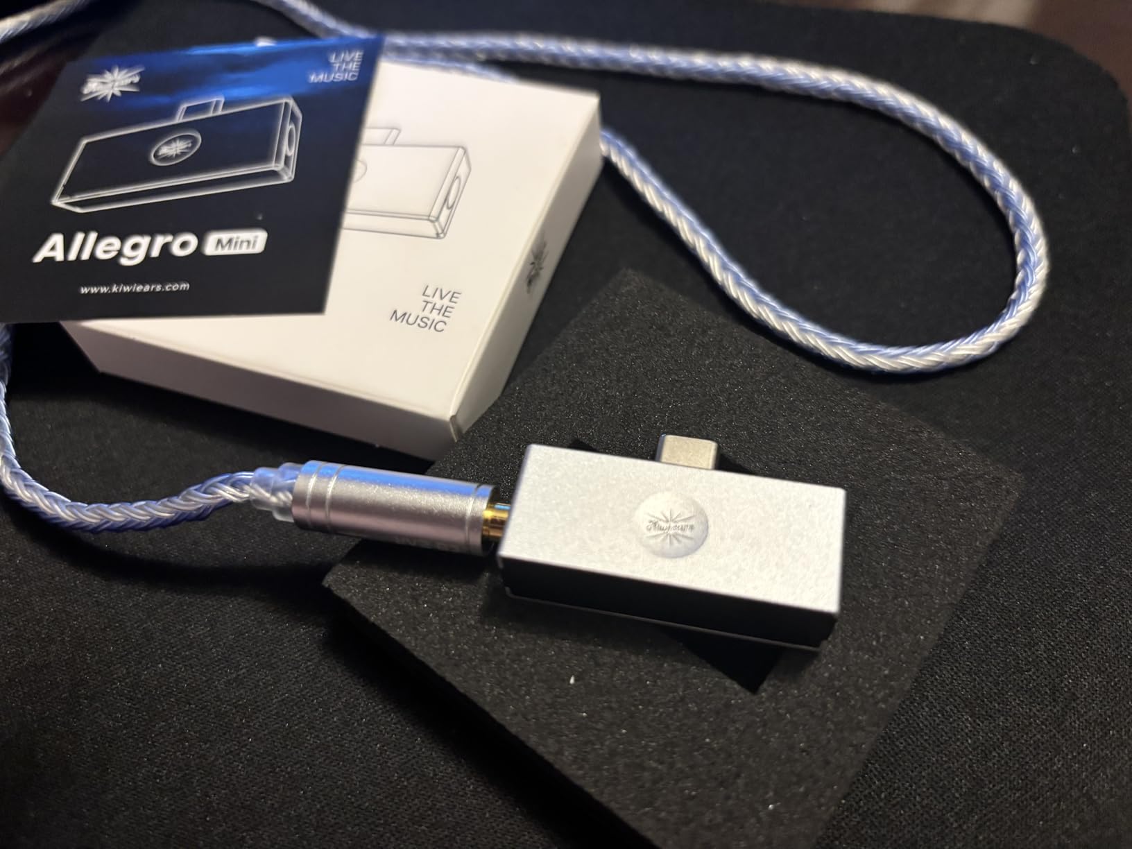 Linsoul Kiwi Ears Allegro Mini Portable IEM DAC, in Ear Monitor Amplifier, USB C to 3.5/4.4mm Output, with Custom Chip, High Resolution 32bit/384kHz, HiFi Earbuds Amp for Phone/PC (Silver) customer photo 2