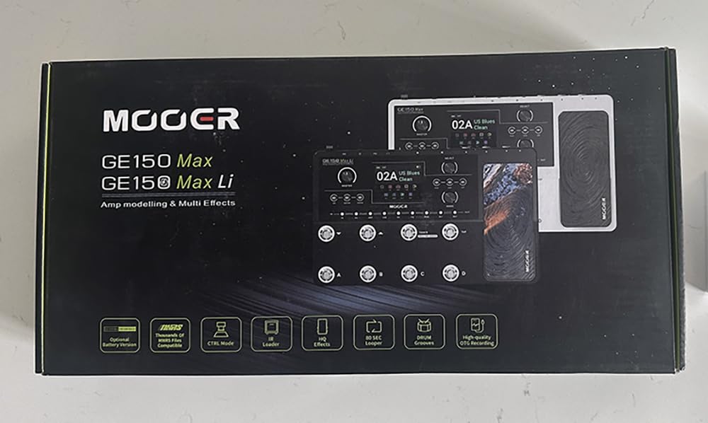 MOOER GE150 Pro Guitar Amp Modelling Multi Effects, Reverb, Delay, Looper Drum with 4 Footswiches, Expression Pedal, USB OTG Live Recording, MNRS GNR and GIR Loader - Customer Photo 1