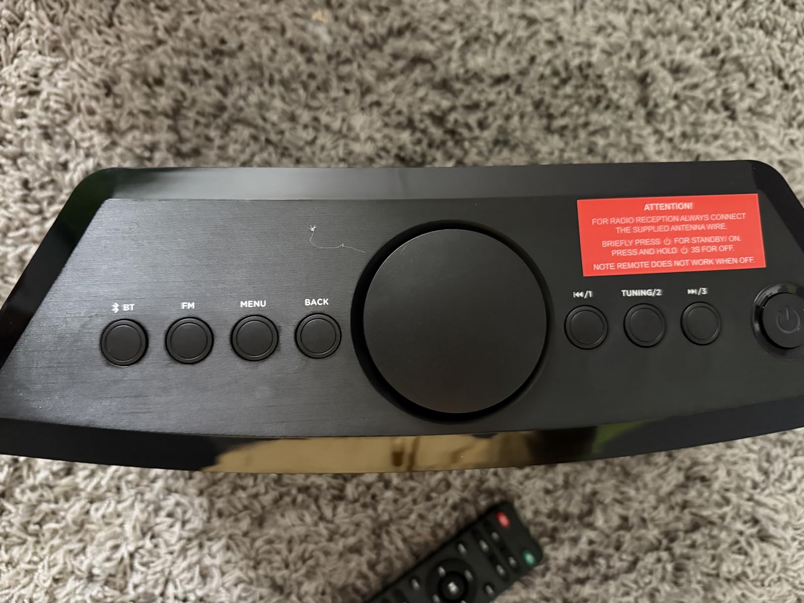 Aiwa Exos 5 Wireless Speaker - Unleash Powerful Sound and Versatile Connectivity On-The-Go Experience Bluetooth Freedom, FM Radio, Clock, 20W RMS, LCD Display, and Alarm Clock Functionality - Customer Photo 1