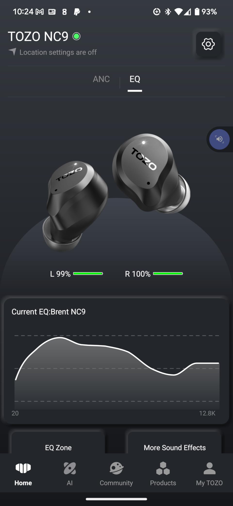 TOZO NC9 Hybrid Active Noise Cancelling Wireless Earbuds, 6 Mics ENC Clear Call, IPX8 Waterproof, in Ear Bluetooth 5.3 Headphones Stereo Bass Ear Buds 59H Playtime with LED Display 32 EQs via APP Customer Review TOZO NC9 Hybrid Active Noise Cancelling Wireless Earbuds, 6 Mics ENC Clear Call, IPX8 Waterproof, in Ear Bluetooth 5.3 Headphones Stereo Bass Ear Buds 59H Playtime with LED Display 32 EQs via APP - Customer Photo 1