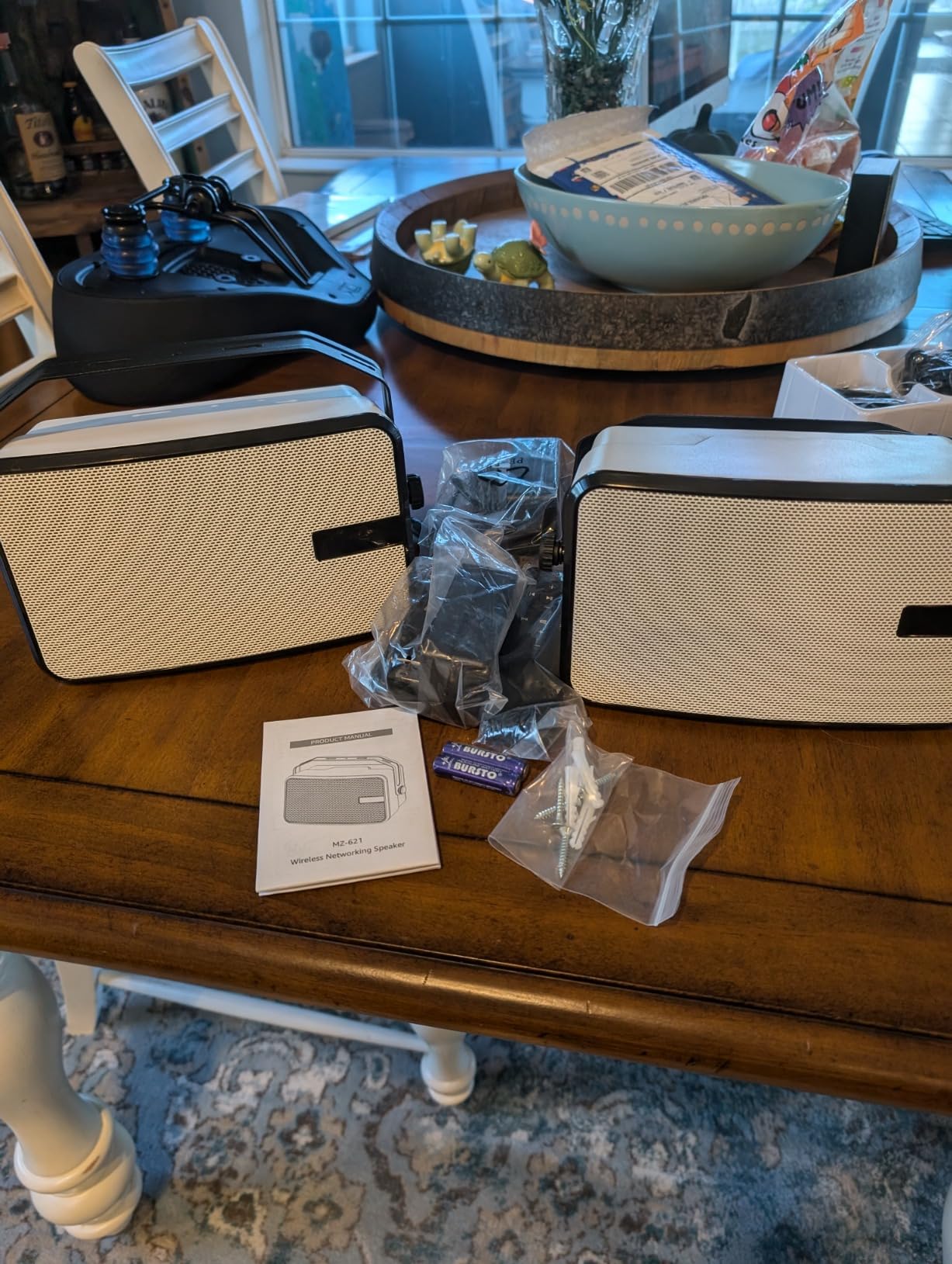 Outdoor Bluetooth Speakers 400w for Garage, Patio, Porch, Gazebo, Soffit, Entertainment Room. Wall Mount Speaker, Wireless Sync Up to 100 Speakers, IPX5 Waterproof (2 Pcs) - Customer Photo 5