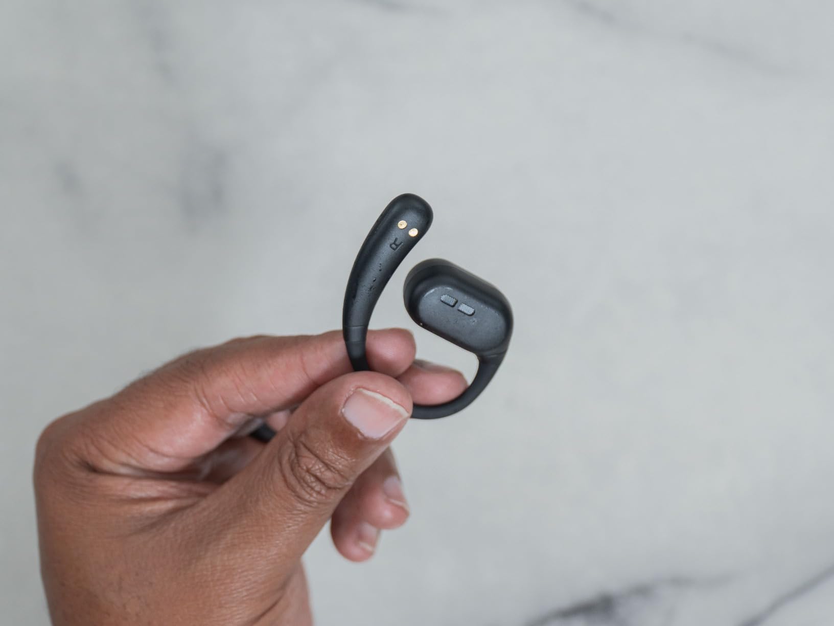 True Bone Conduction Headphones, Open Ear Earbuds with Ear Hooks, Up to 60 Hours Playtime with Charging Case, Bluetooth 5.3, IP68 Waterproof, for Running, Yoga, Gym, Sports Customer Review True Bone Conduction Headphones, Open Ear Earbuds with Ear Hooks, Up to 60 Hours Playtime with Charging Case, Bluetooth 5.3, IP68 Waterproof, for Running, Yoga, Gym, Sports - Customer Photo 1