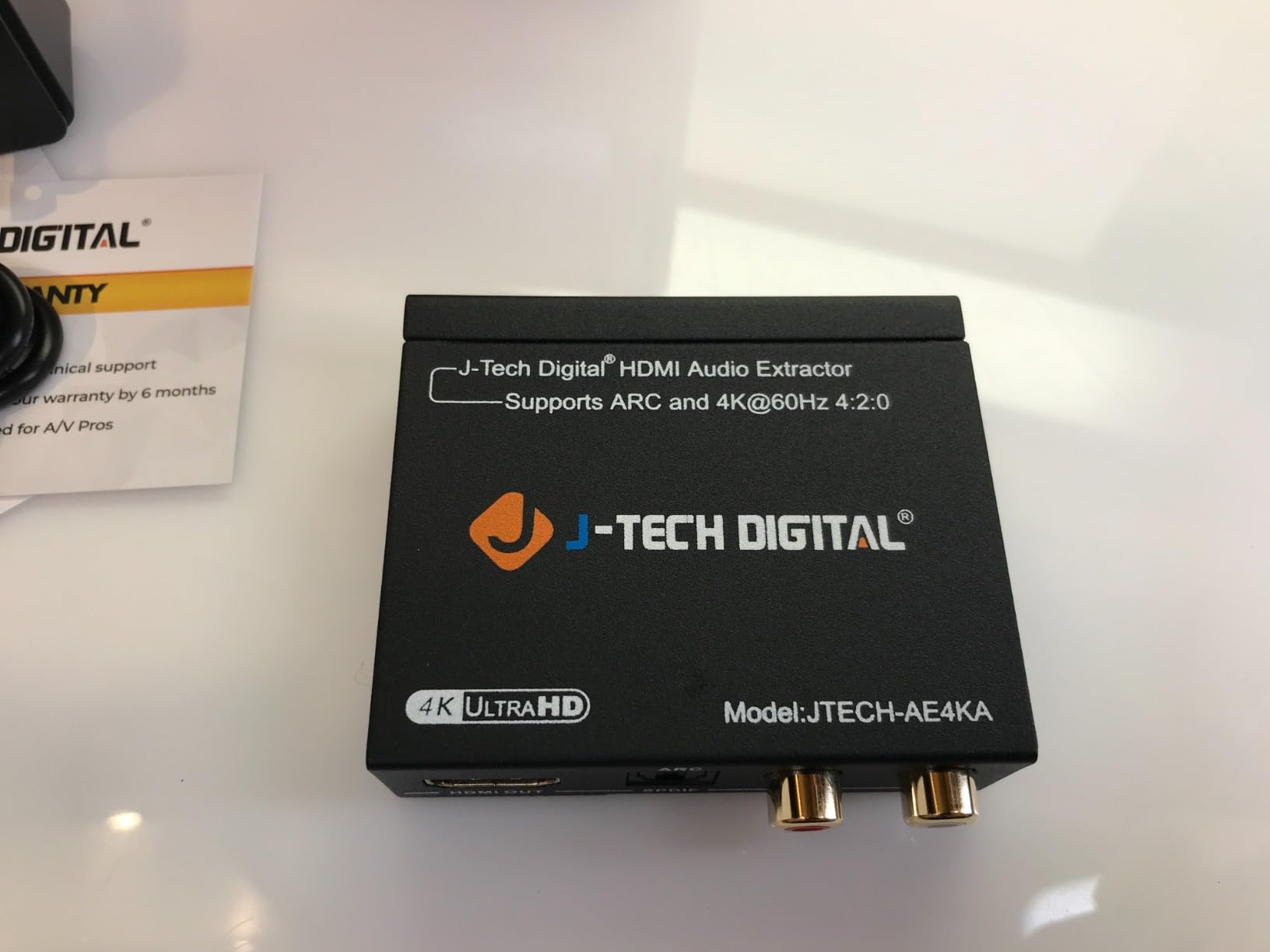 J-Tech Digital HDMI Audio Extractor 4K 60Hz & ARC Support, HDMI to RCA Optical Compatible with Dolby Digital DTS Stereo for Laptop Blu-Ray Gaming Consoles (JTECH-AE4KA) Customer Review J-Tech Digital HDMI Audio Extractor 4K 60Hz & ARC Support, HDMI to RCA Optical Compatible with Dolby Digital DTS Stereo for Laptop Blu-Ray Gaming Consoles (JTECH-AE4KA) - Customer Photo 2