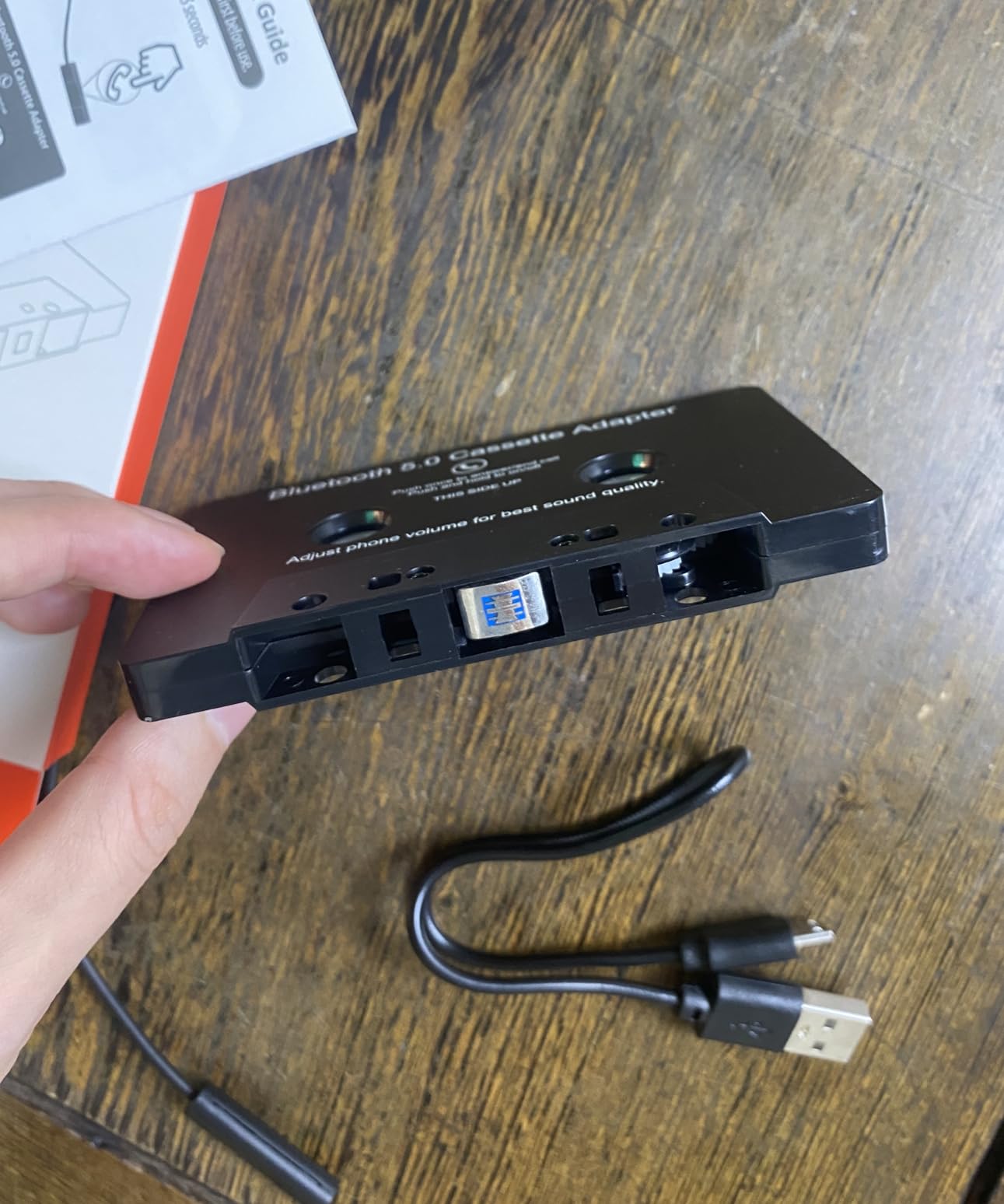 Car Audio Bluetooth 5.0 Cassette Receiver, Cassette Bluetooth Adapter for Car Tape Player, Wireless Cassette Aux Adapter with Hands-Free Calling, Universal Compatibility for Smartphones, Tablets - Customer Photo 1