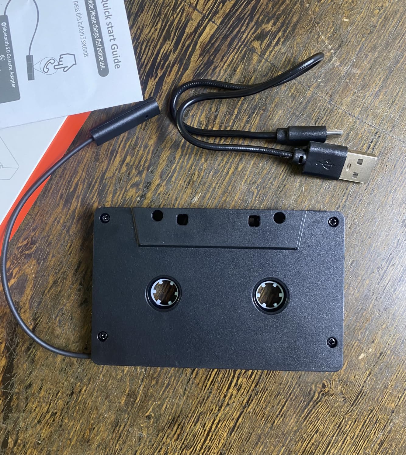 Car Audio Bluetooth 5.0 Cassette Receiver, Cassette Bluetooth Adapter for Car Tape Player, Wireless Cassette Aux Adapter with Hands-Free Calling, Universal Compatibility for Smartphones, Tablets - Customer Photo 2