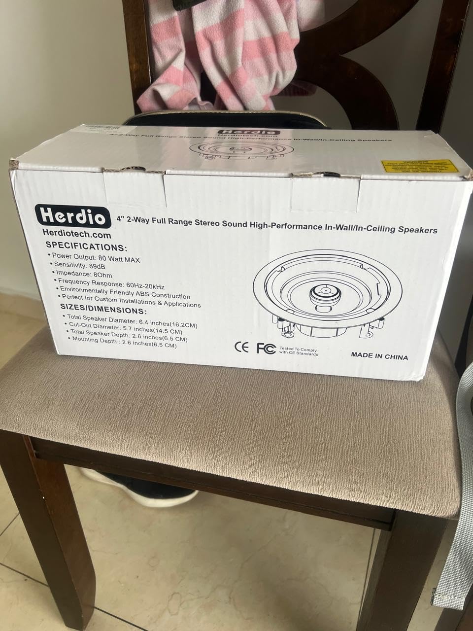 Herdio Bluetooth Ceiling Speakers Wired 4 Inches 2-Way with 4 Channel Amplifier Receiver for Home Theater Living Room Office(4 Speakers) Customer Review Herdio Bluetooth Ceiling Speakers Wired 4 Inches 2-Way with 4 Channel Amplifier Receiver for Home Theater Living Room Office(4 Speakers) - Customer Photo 2