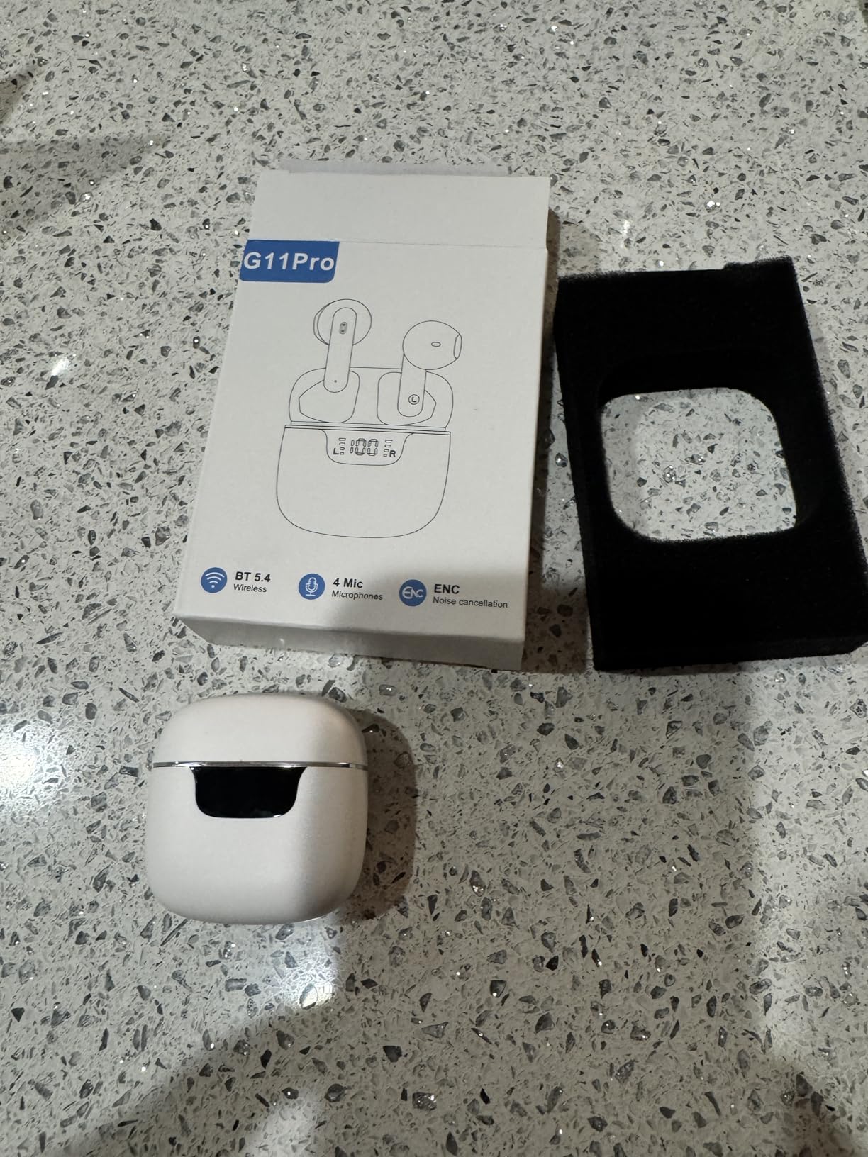 Wireless Earbuds, Bluetooth 5.4 Headphones with 42H Ultralight Ear Buds,Bluetooth Earbuds with 4 ENC Noise Cancelling Mics, HiFi Deep Bass Dual LED Display USB-C, Waterproof Earphones for Android iOS - Customer Photo 2