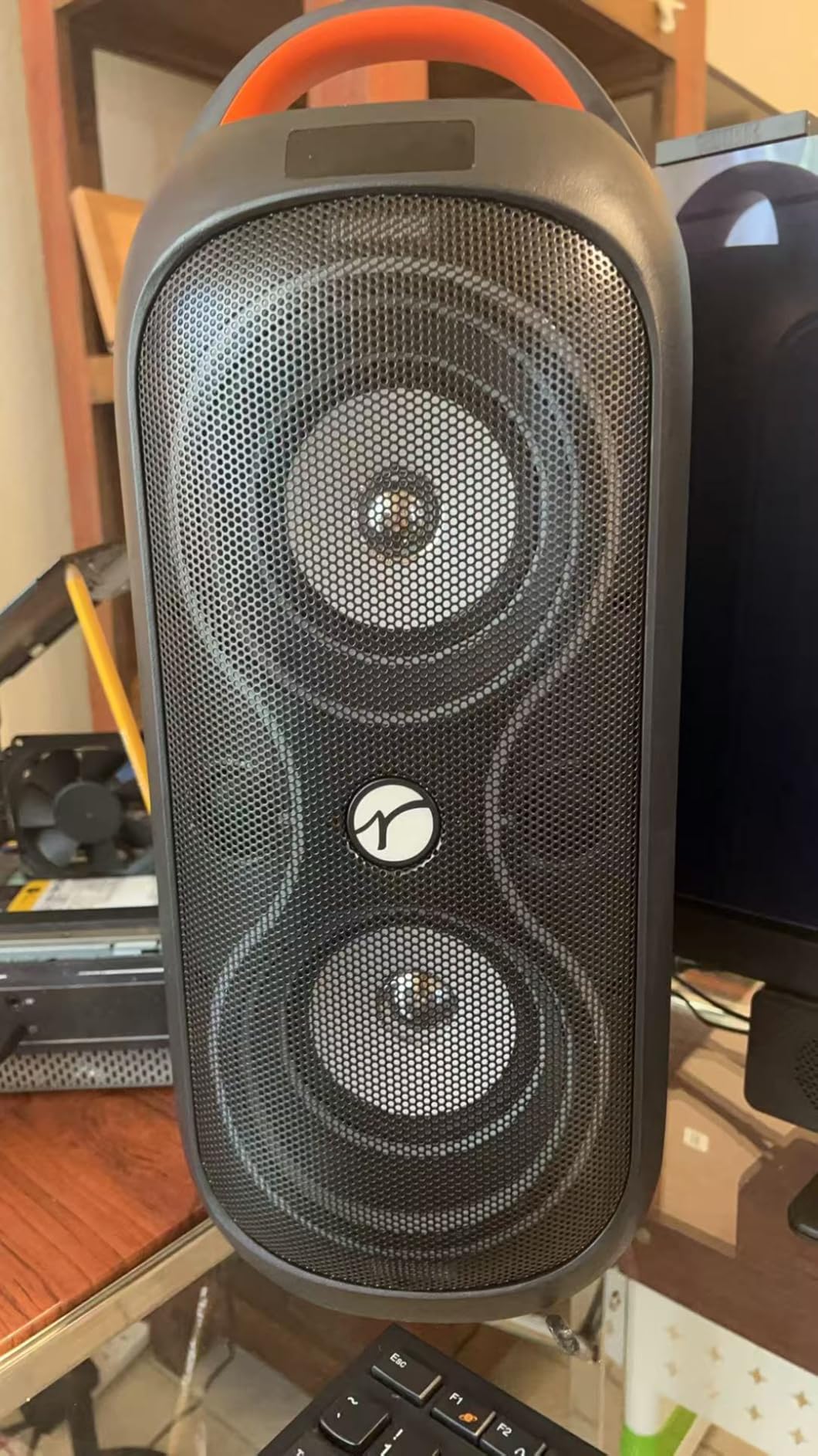 Party Bluetooth Speaker Up to 40W Sound Peak, Dynamic LED Lights, 8 Vibrant Colors & 5 Light Modes, Micro SD Slot, AUX, USB & Microphone Input, 6-Hours Playtime, Ideal for Events & Parties Customer Review Party Bluetooth Speaker Up to 40W Sound Peak, Dynamic LED Lights, 8 Vibrant Colors & 5 Light Modes, Micro SD Slot, AUX, USB & Microphone Input, 6-Hours Playtime, Ideal for Events & Parties - Customer Photo 1