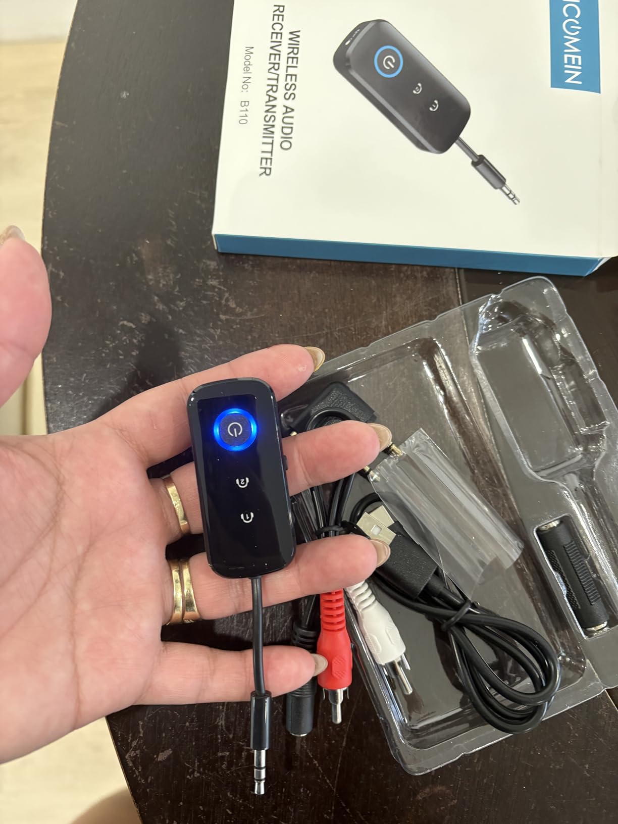 Premium Pro Bluetooth 5.4 Transmitter Receiver,Airplane Audio Adapter,Wireless Transmitter for TV/Travel Flight,Airline,Gym.Supports to 2 AirPods/Headphones,Bluetooth Receiver for Car/Home Stereo Customer Review Premium Pro Bluetooth 5.4 Transmitter Receiver,Airplane Audio Adapter,Wireless Transmitter for TV/Travel Flight,Airline,Gym.Supports to 2 AirPods/Headphones,Bluetooth Receiver for Car/Home Stereo - Customer Photo 4