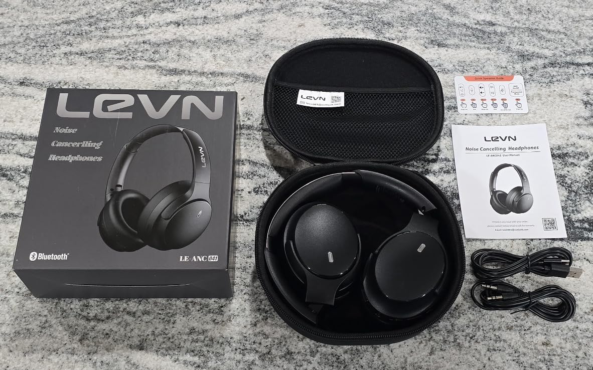 LEVN Hybrid Active Noise Cancelling Headphones, Wireless Headphones Bluetooth 5.4 with Transparent Mode, Hi-Res Audio, Deep Bass, 70H Playtime Over Ear Bluetooth Headset for Work/Travel/Home/Office Customer Review LEVN Hybrid Active Noise Cancelling Headphones, Wireless Headphones Bluetooth 5.4 with Transparent Mode, Hi-Res Audio, Deep Bass, 70H Playtime Over Ear Bluetooth Headset for Work/Travel/Home/Office - Customer Photo 2