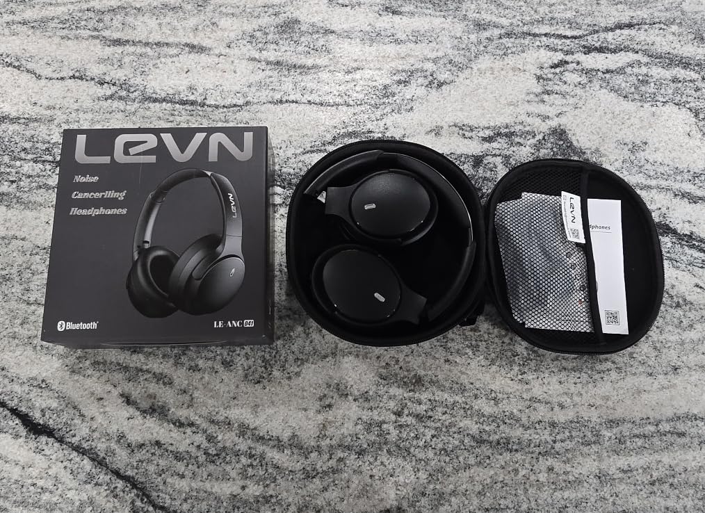 LEVN Hybrid Active Noise Cancelling Headphones, Wireless Headphones Bluetooth 5.4 with Transparent Mode, Hi-Res Audio, Deep Bass, 70H Playtime Over Ear Bluetooth Headset for Work/Travel/Home/Office Customer Review LEVN Hybrid Active Noise Cancelling Headphones, Wireless Headphones Bluetooth 5.4 with Transparent Mode, Hi-Res Audio, Deep Bass, 70H Playtime Over Ear Bluetooth Headset for Work/Travel/Home/Office - Customer Photo 2