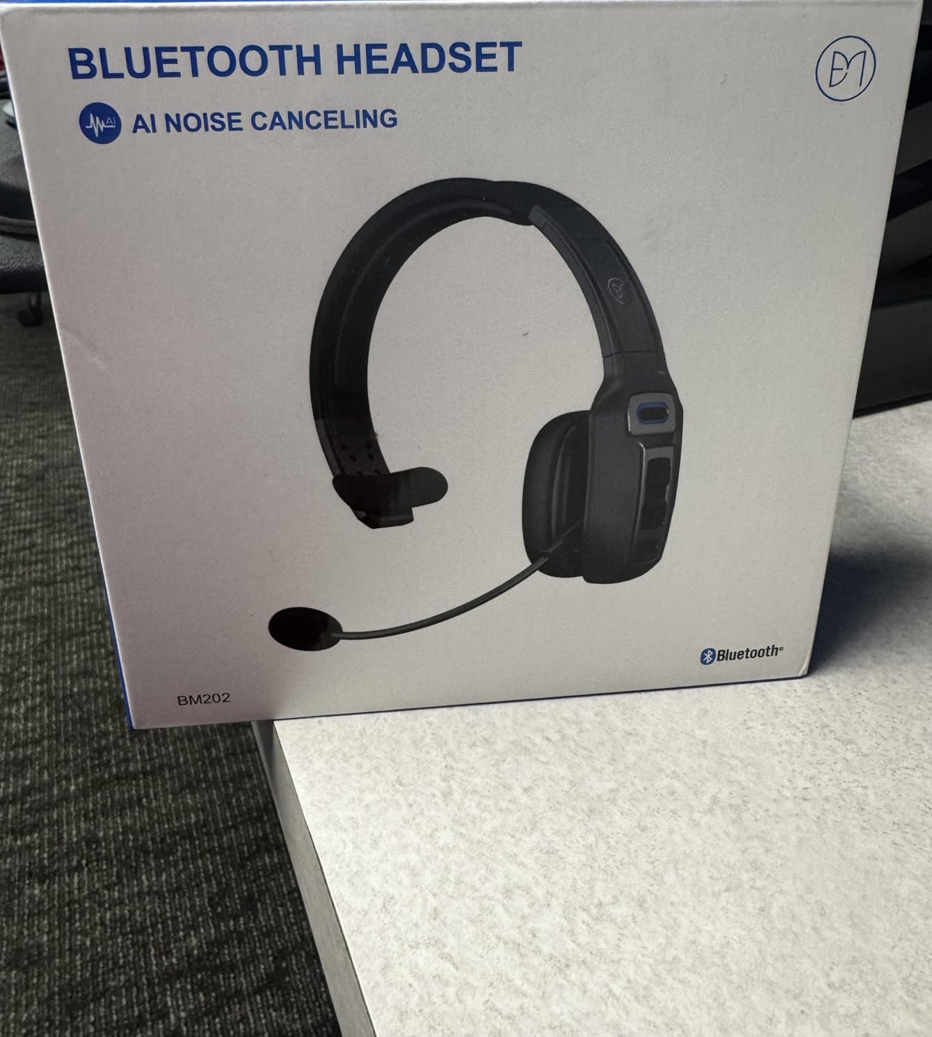 Trucker Bluetooth Headset with AI Noise Cancellation Microphone, Trucker Headset with 65Hrs Talk Time & Mute Button, Multipoint Connection, Bluetooth Headsets Fit for Truck Drivers/Cell Phones Customer Review Trucker Bluetooth Headset with AI Noise Cancellation Microphone, Trucker Headset with 65Hrs Talk Time & Mute Button, Multipoint Connection, Bluetooth Headsets Fit for Truck Drivers/Cell Phones - Customer Photo 1