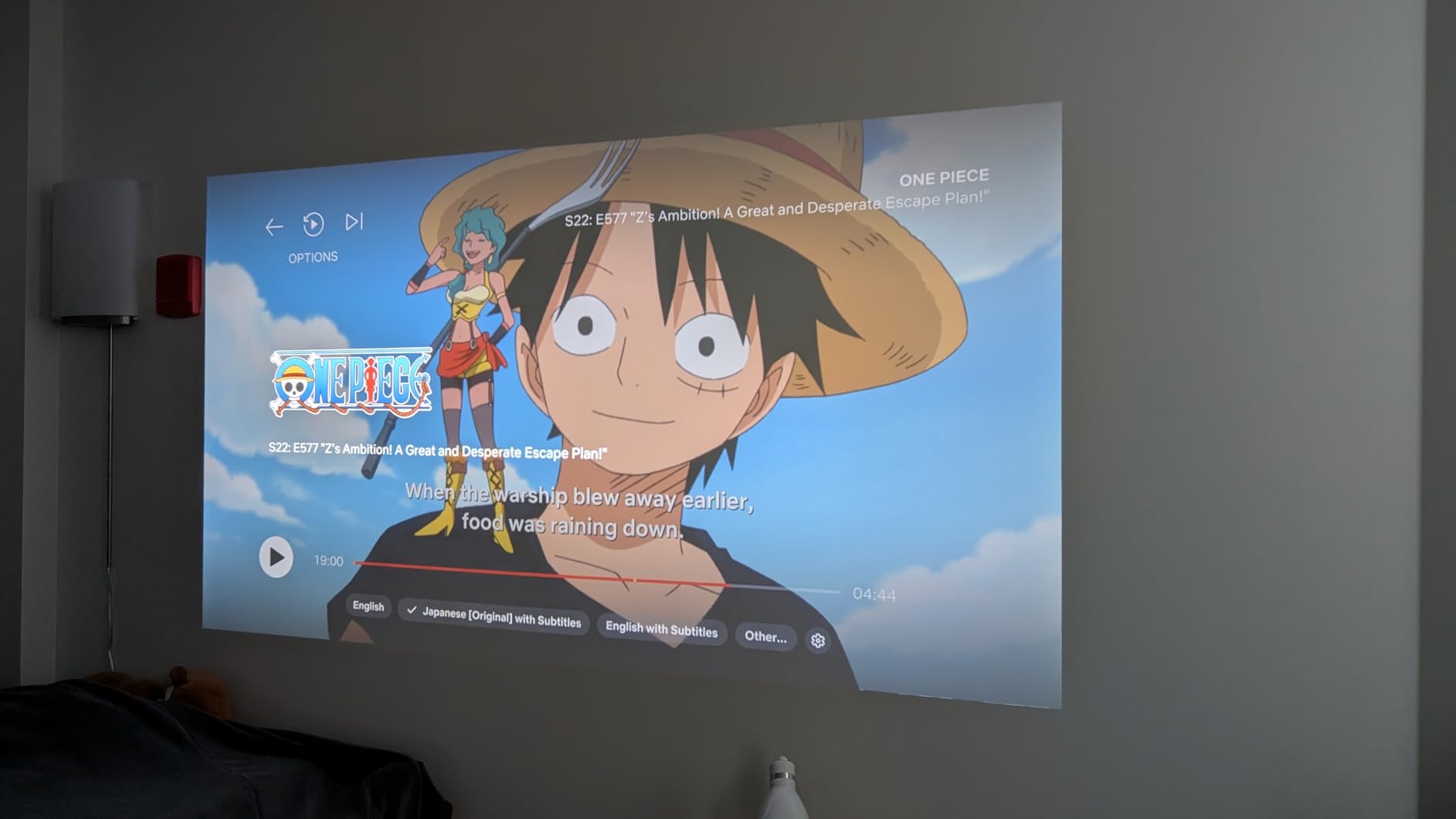 2500 ANSI Lumen Official Netflix Licensed 4K UHD Smart Projector, HAPPRUN Home Theater with Dolby Audio, Wi-Fi 6 & Bluetooth 5.2, Built-in Streaming Apps, Works with Smartphones, Indoor & Outdoor Use Customer Review 2500 ANSI Lumen Official Netflix Licensed 4K UHD Smart Projector, HAPPRUN Home Theater with Dolby Audio, Wi-Fi 6 & Bluetooth 5.2, Built-in Streaming Apps, Works with Smartphones, Indoor & Outdoor Use - Customer Photo 1