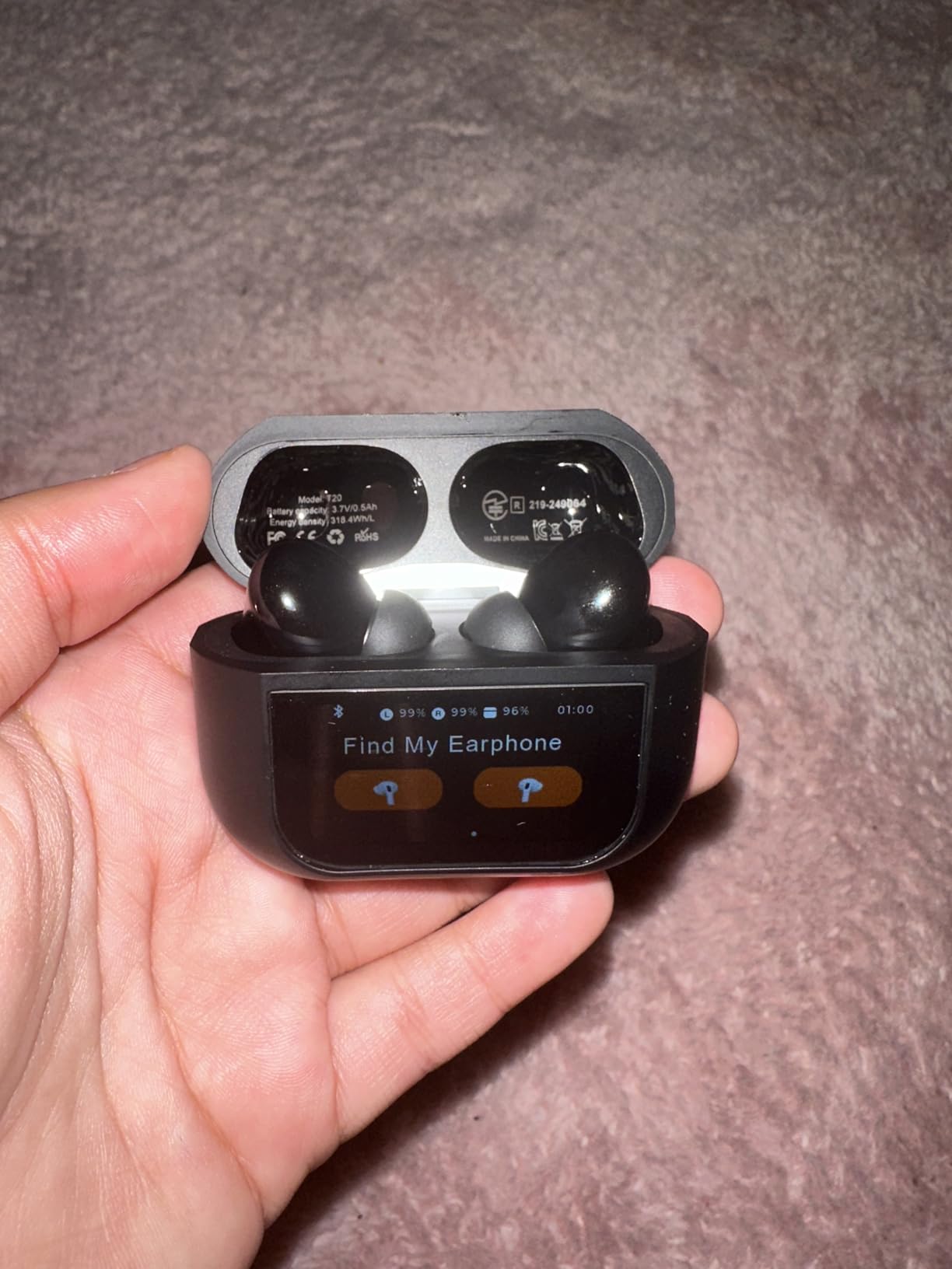 Wireless Earbuds, ENC Noise Cancelling Ear Buds with Smart Touchscreen Case, 48H Playtime for Sports & Working, Bass Stereo Sound, Bluetooth 5.4 Headphones for iPhone 17/16/15/14/13/Android Customer Review Wireless Earbuds, ENC Noise Cancelling Ear Buds with Smart Touchscreen Case, 48H Playtime for Sports & Working, Bass Stereo Sound, Bluetooth 5.4 Headphones for iPhone 17/16/15/14/13/Android - Customer Photo 2