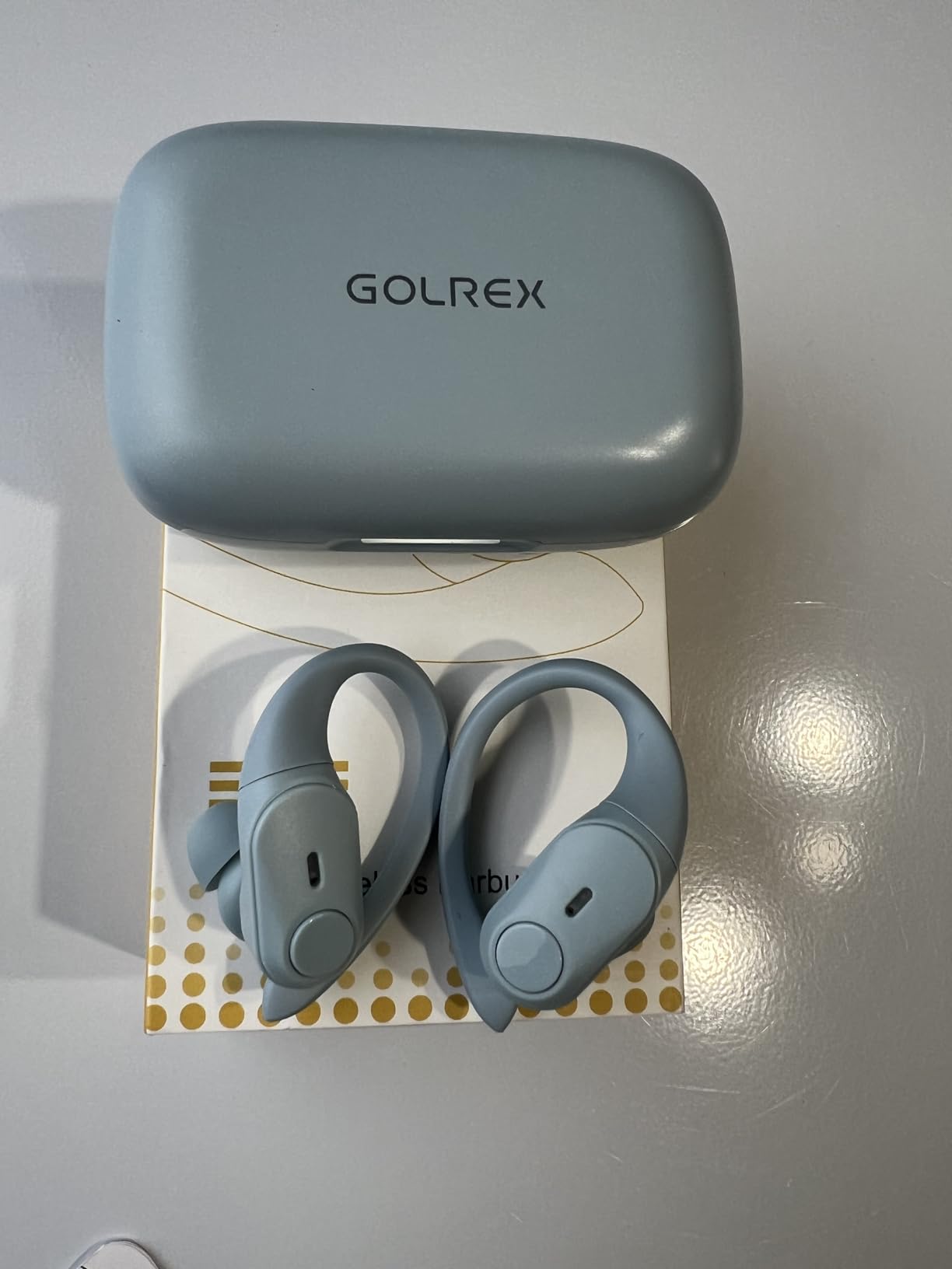 GOLREX Active Noise Cancelling Ear Buds Wireless Earbuds Bluetooth Headphones with 80H Playtime LED Display Charging Case, Over Ear Earphones with Hooks for Sports Running Gym Workout Black Customer Review GOLREX Active Noise Cancelling Ear Buds Wireless Earbuds Bluetooth Headphones with 80H Playtime LED Display Charging Case, Over Ear Earphones with Hooks for Sports Running Gym Workout Black - Customer Photo 2