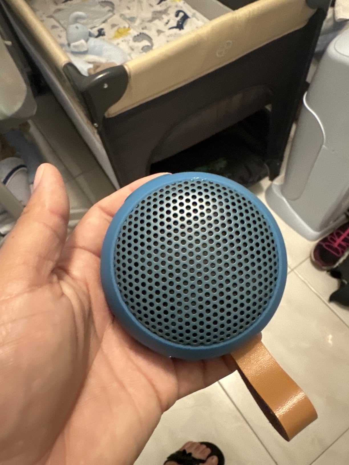 Bluetooth Speaker, IPX7 Waterproof Small Shower Speaker Wireless Bluetooth with Loud Sound, Support TF Card/Built-in Mic- for Carabiner, Beach, Camping, Hiking, Pool, Great Gift - Customer Photo 2