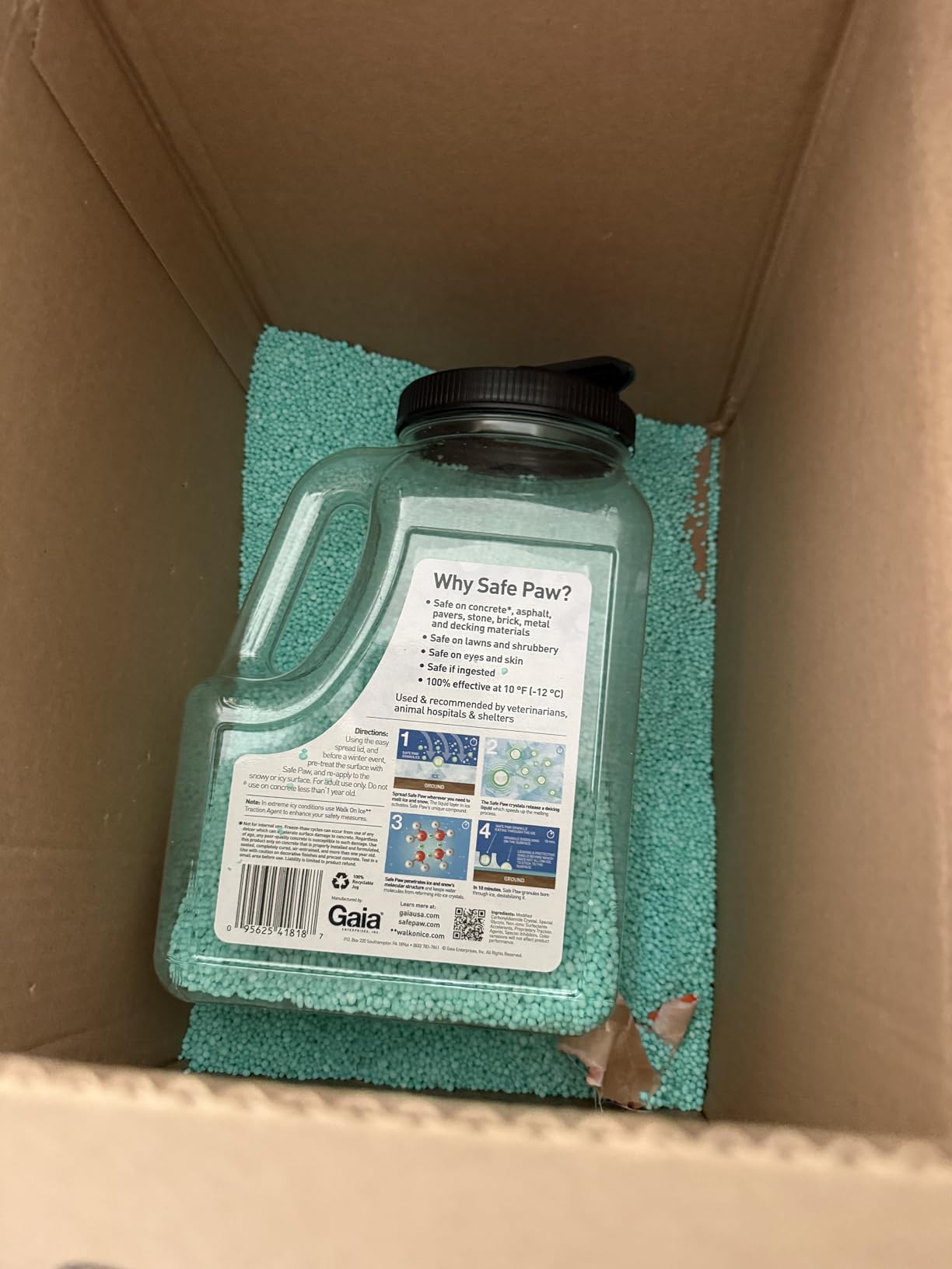 Safe Paw 1-Pack Pet-Safe Snow & Ice Melter, Salt- & Chloride-Free, 8 Lbs - Pet-Friendly Winter Maintenance Product for Driveway, Concrete, Sidewalk, and Outdoor Spaces Customer Review Safe Paw 1-Pack Pet-Safe Snow & Ice Melter, Salt- & Chloride-Free, 8 Lbs - Pet-Friendly Winter Maintenance Product for Driveway, Concrete, Sidewalk, and Outdoor Spaces - Customer Photo 2