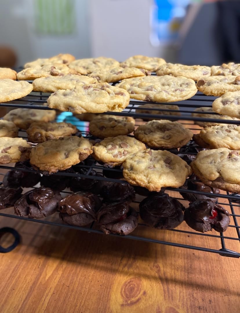 Wilton Excelle Elite 3-Tier Cooling Rack for Cookies, Cake and More - Cool Batches of Cookies, Cake Layers or Finger Foods, Black - Customer Photo 1