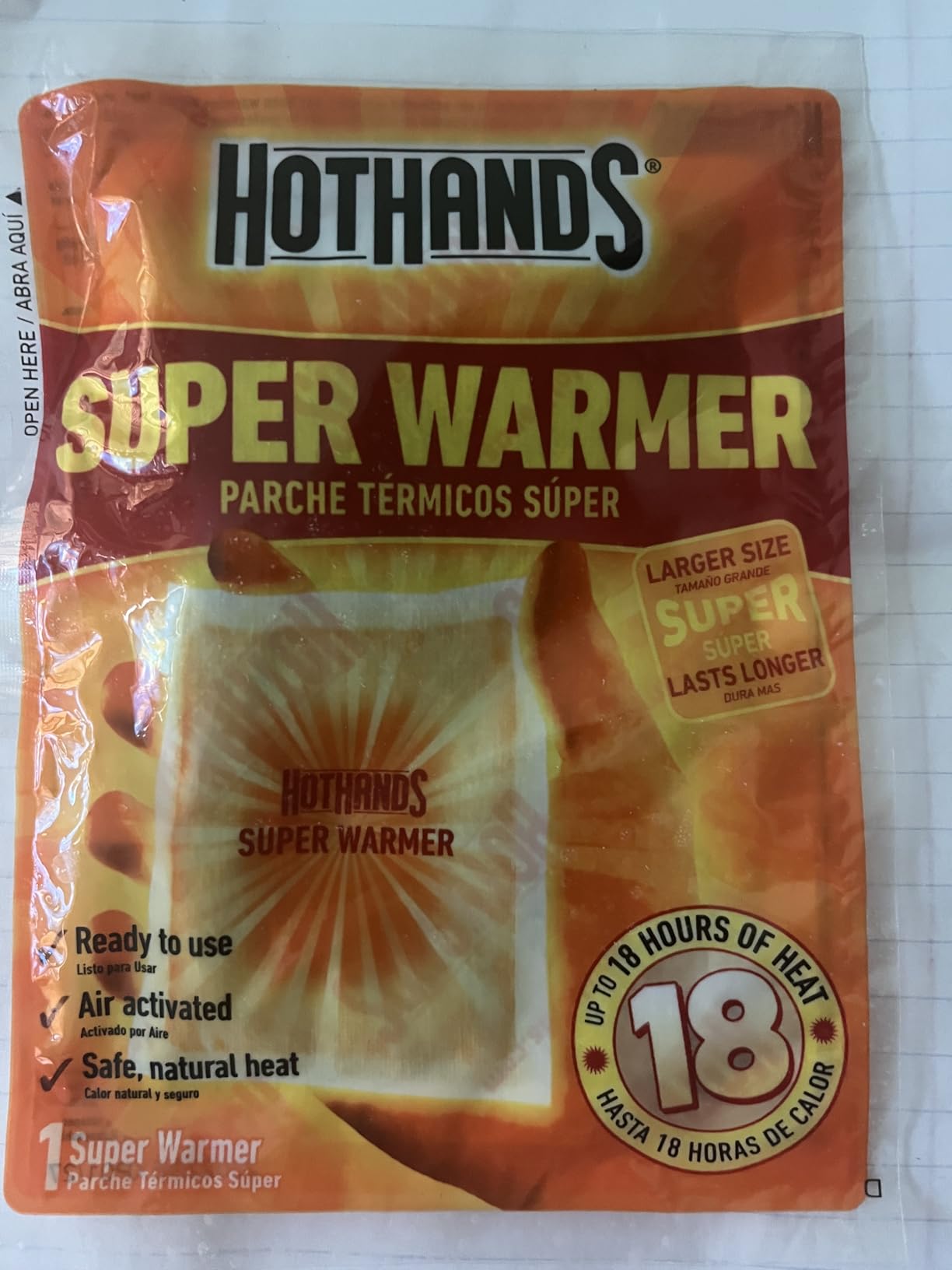 Hothands HH1ED240E-AMZ Body & Hand Super Warmers - Long Lasting Safe Natural Odorless Air Activated Warmers - Up to 18 Hours of Heat - 40 Individual Warmers Customer Review Hothands HH1ED240E-AMZ Body & Hand Super Warmers - Long Lasting Safe Natural Odorless Air Activated Warmers - Up to 18 Hours of Heat - 40 Individual Warmers - Customer Photo 2