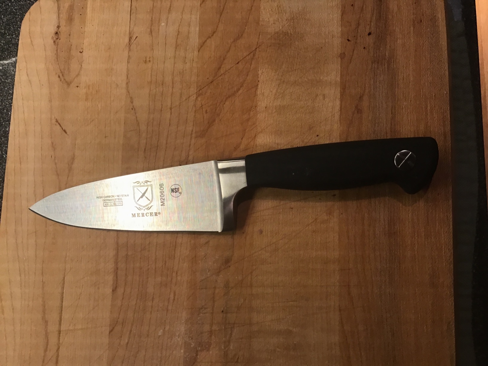 Mercer Culinary M20907 Genesis 7-Inch Nakiri Vegetable Knife,Black - Customer Photo 2