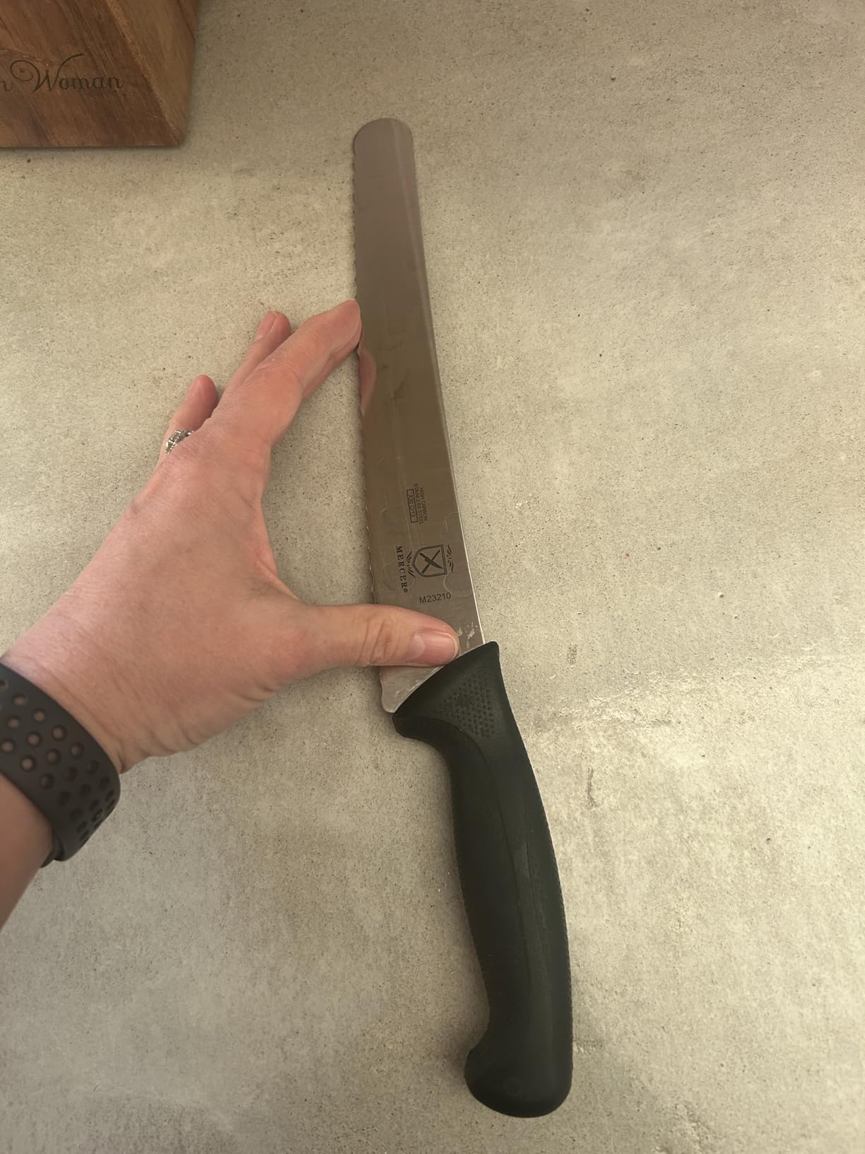 Mercer Culinary M22707 Millennia Black Handle, 7-Inch Granton Edge, Santoku Knife - Customer Photo 1