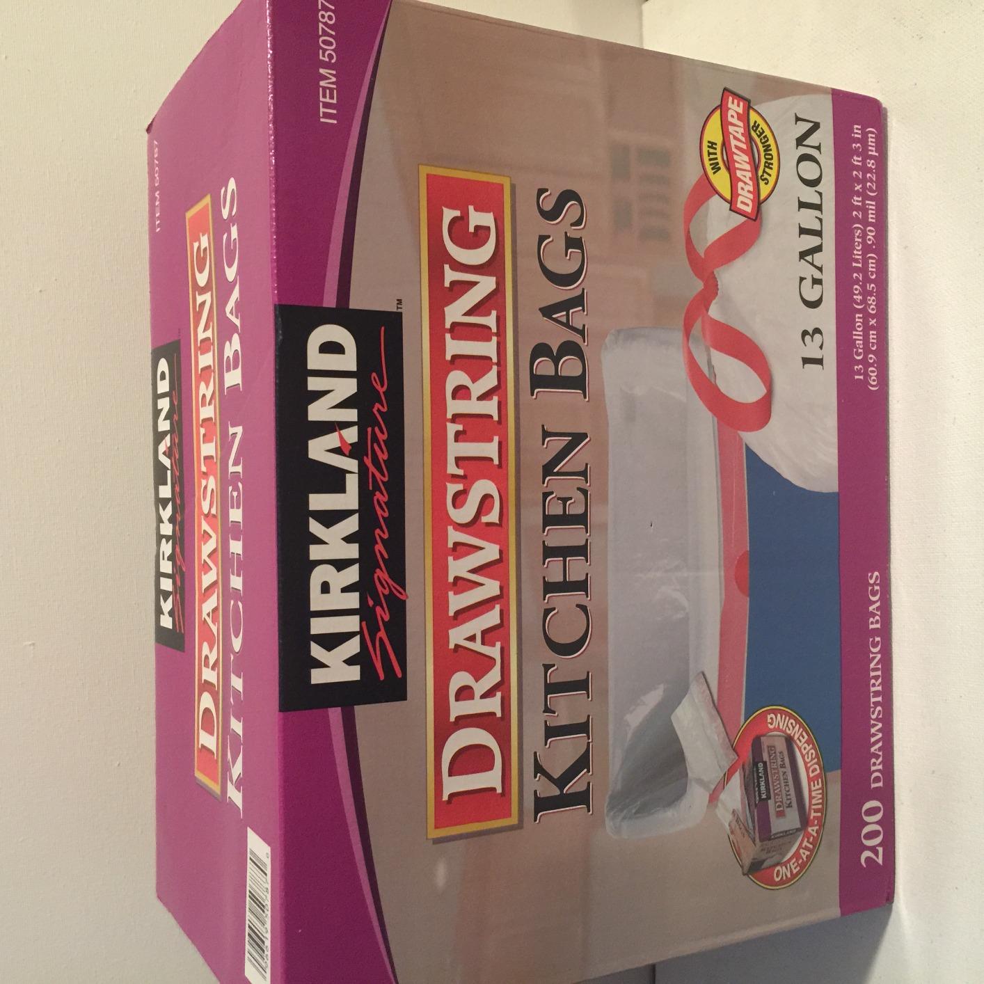 Kirkland Signature Drawstring Kitchen Trash Bags - 13 Gallon - 200 Count - Customer Photo 2