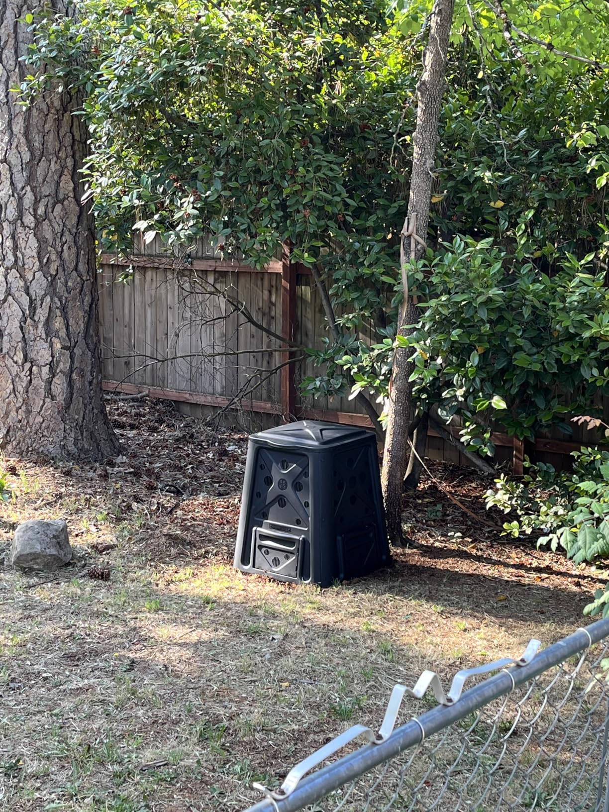 Redmon Outdoor Compost Bin with Lift Off Lid, 4-Door Access & Vent Holes, 65 Gallon, Black - Composting Bin Container for Kitchen Food Waste Recycling Customer Review Redmon Outdoor Compost Bin with Lift Off Lid, 4-Door Access & Vent Holes, 65 Gallon, Black - Composting Bin Container for Kitchen Food Waste Recycling - Customer Photo 1